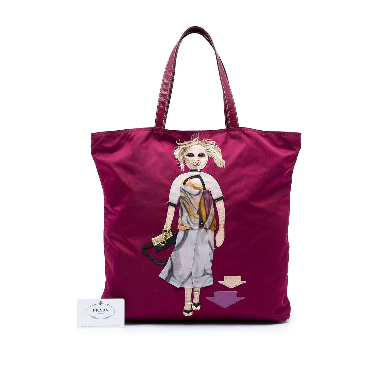 Prada Tessuto Robot Doll Tote
