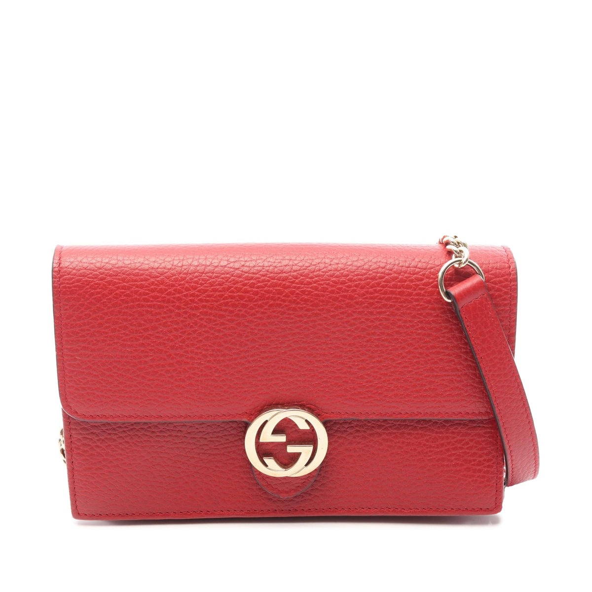 Gucci Dollar Calfskin Interlocking G Wallet on Chain