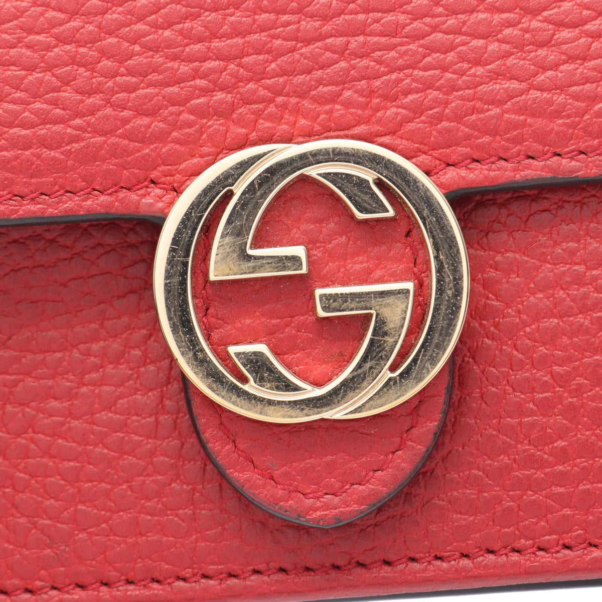 Gucci Dollar Calfskin Interlocking G Wallet on Chain