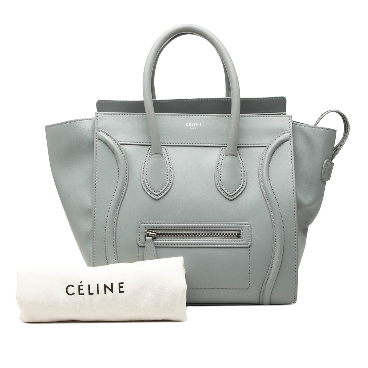 Celine Mini Leather Luggage Tote