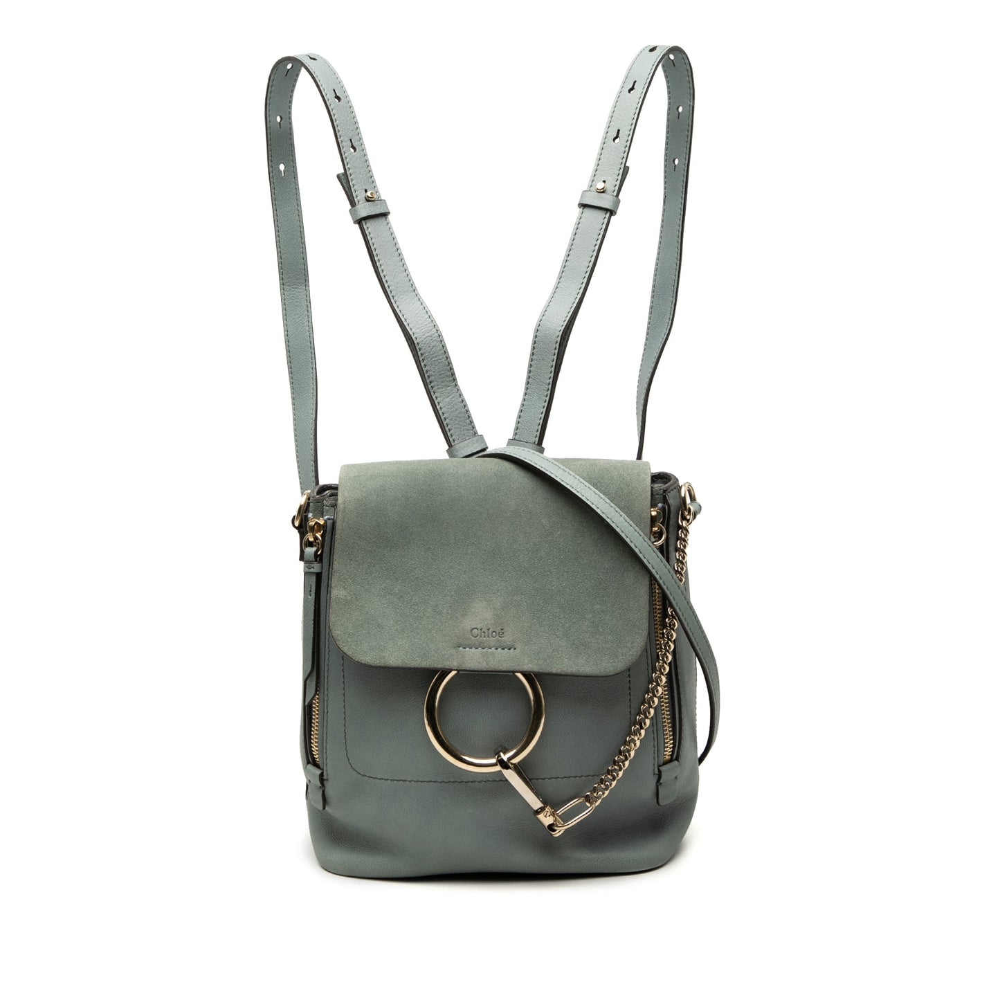 Chloé Medium Calfskin and Suede Faye Backpack