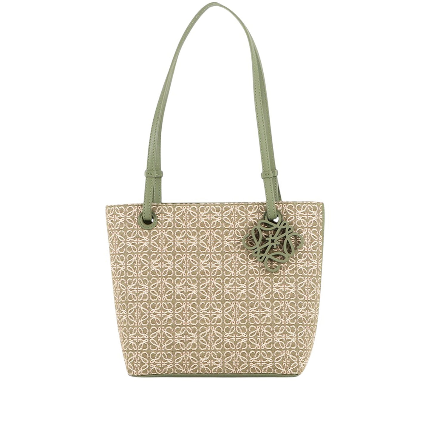 LOEWE Anagram Jacquard and Calfskin Square Tote