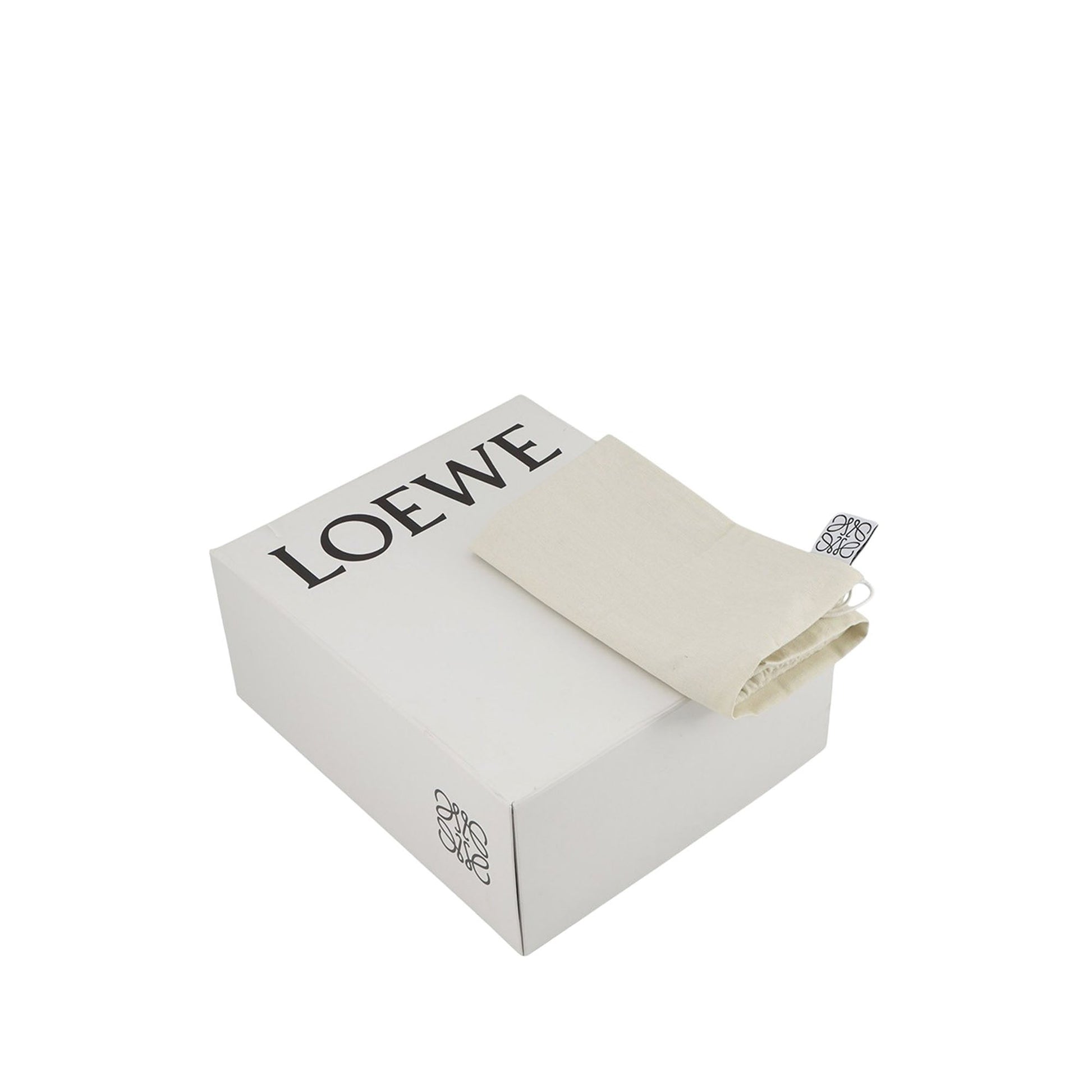 LOEWE Anagram Jacquard and Calfskin Square Tote