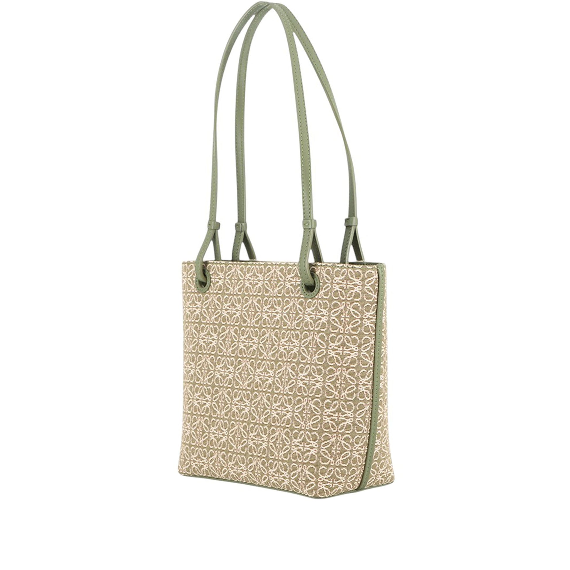 LOEWE Anagram Jacquard and Calfskin Square Tote