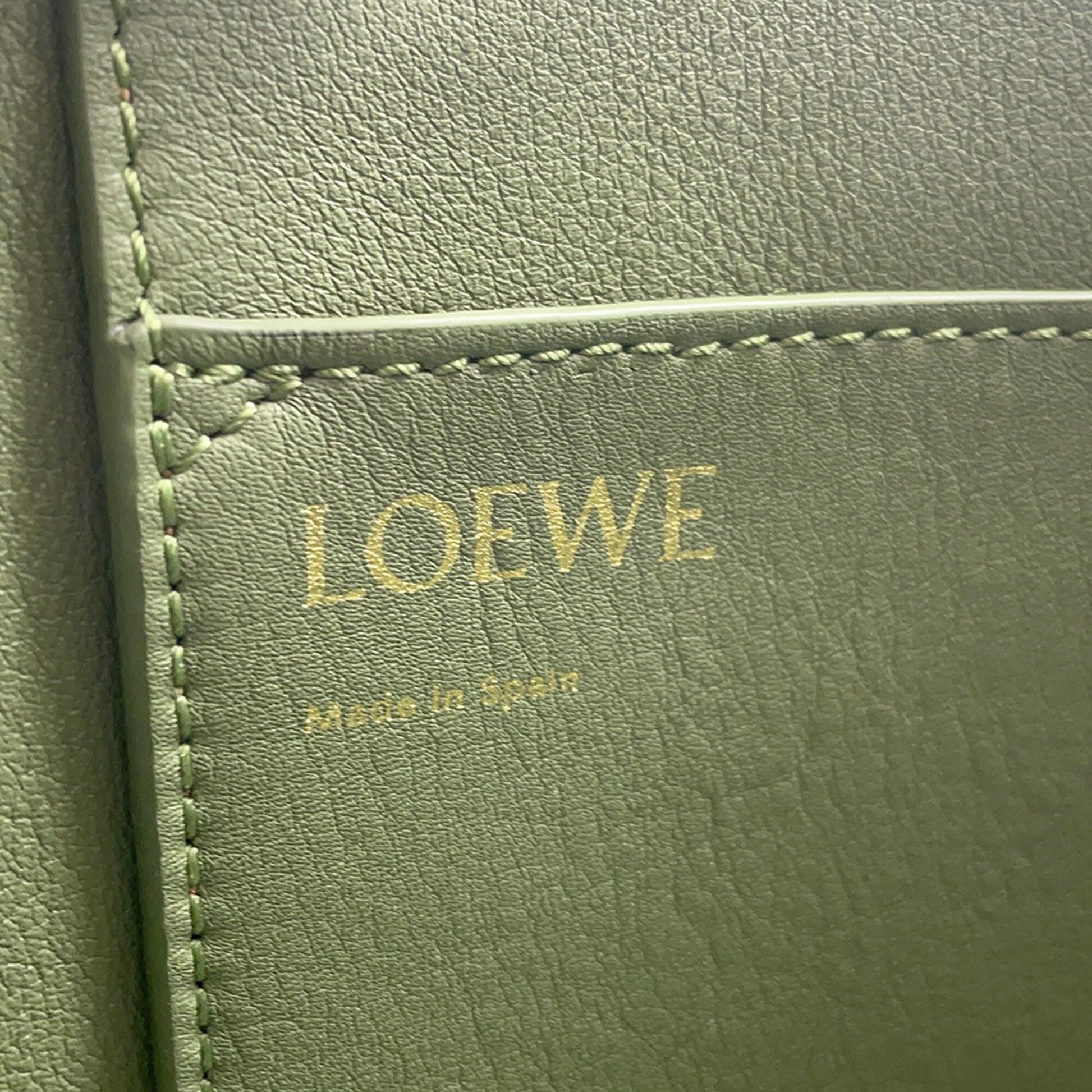 LOEWE Anagram Jacquard and Calfskin Square Tote