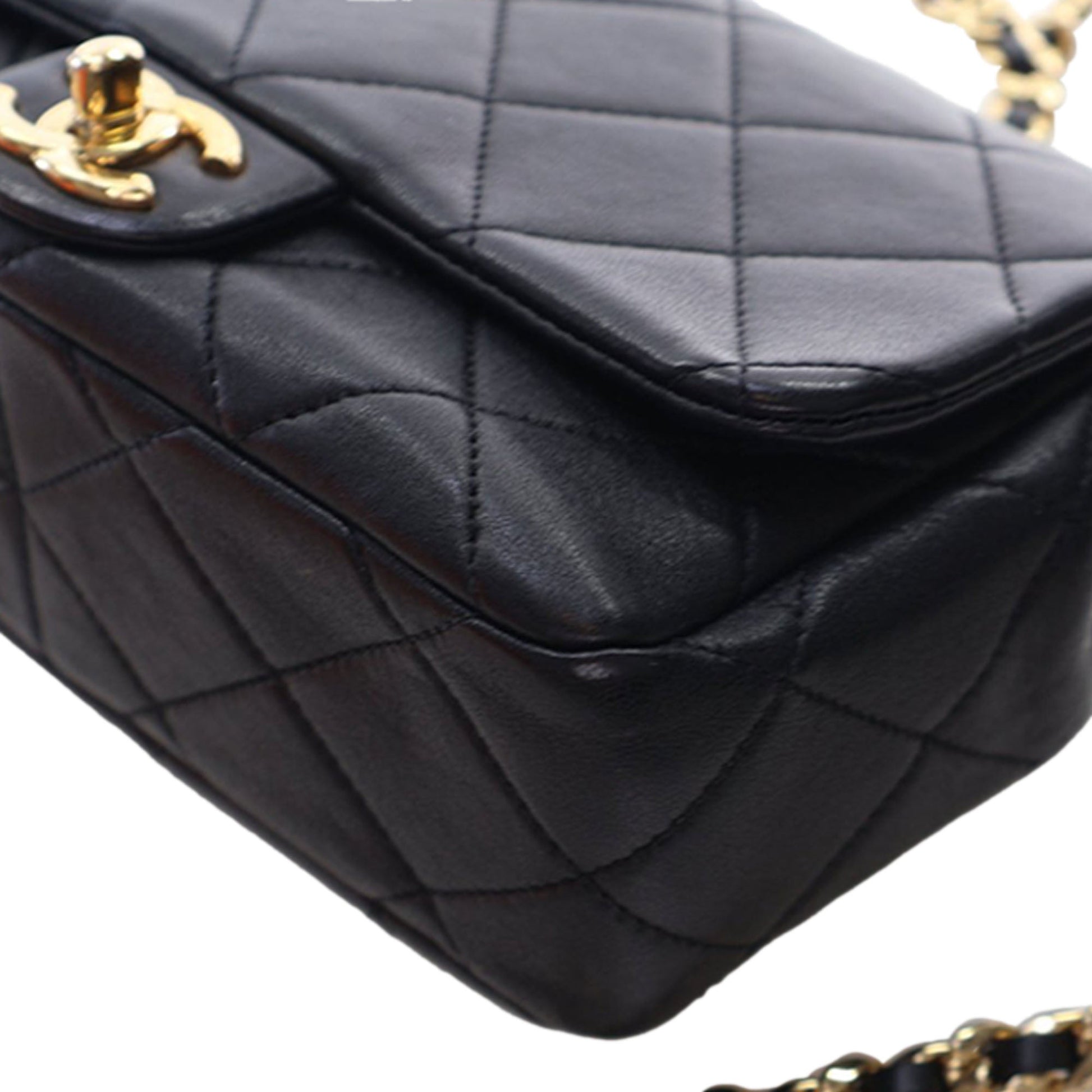 Chanel Small Quilted Lambskin Round Top Handle Flap