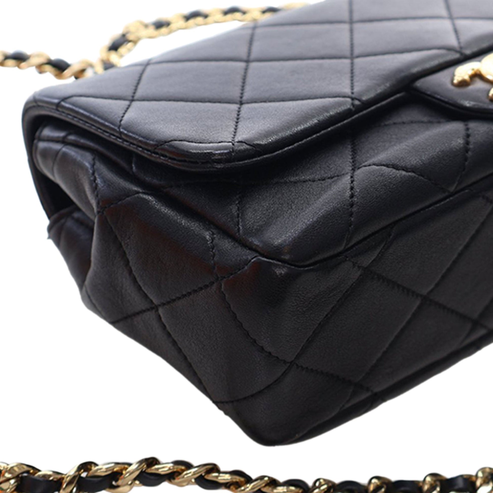 Chanel Small Quilted Lambskin Round Top Handle Flap