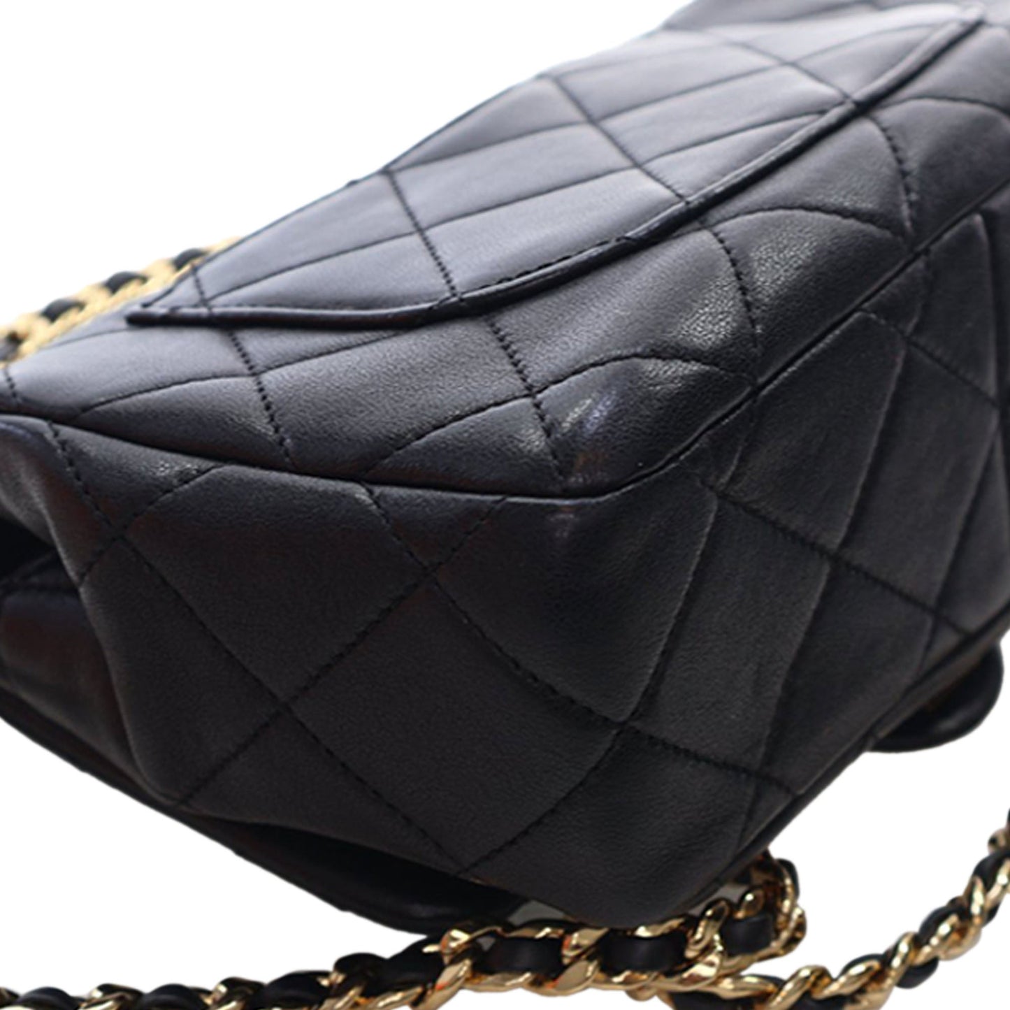 Chanel Small Quilted Lambskin Round Top Handle Flap