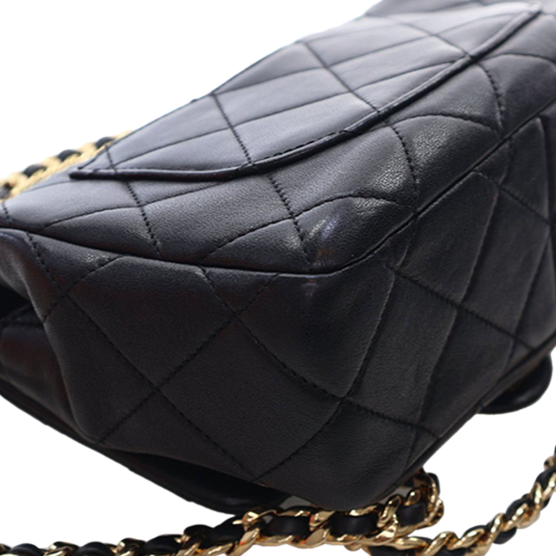 Chanel Small Quilted Lambskin Round Top Handle Flap