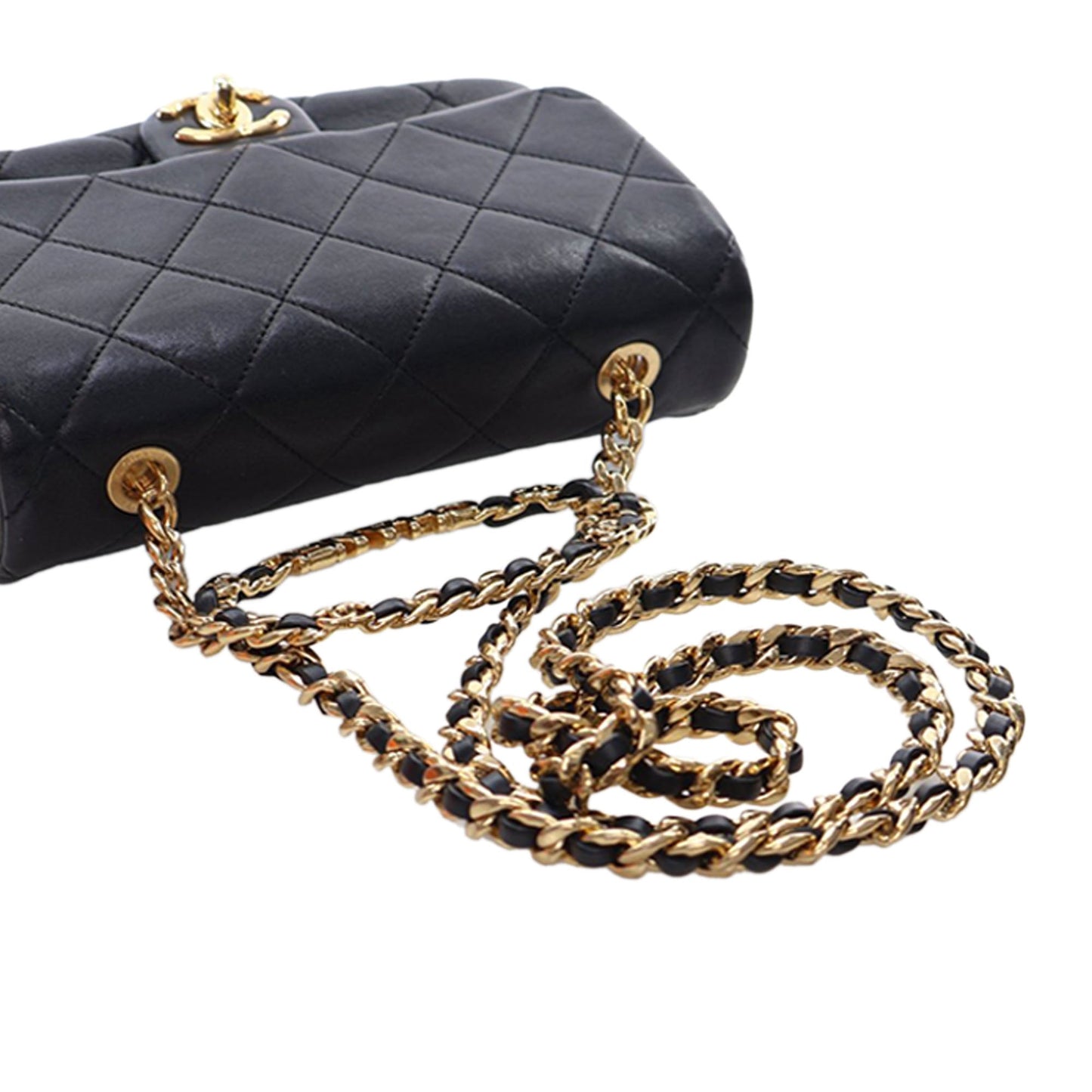 Chanel Small Quilted Lambskin Round Top Handle Flap