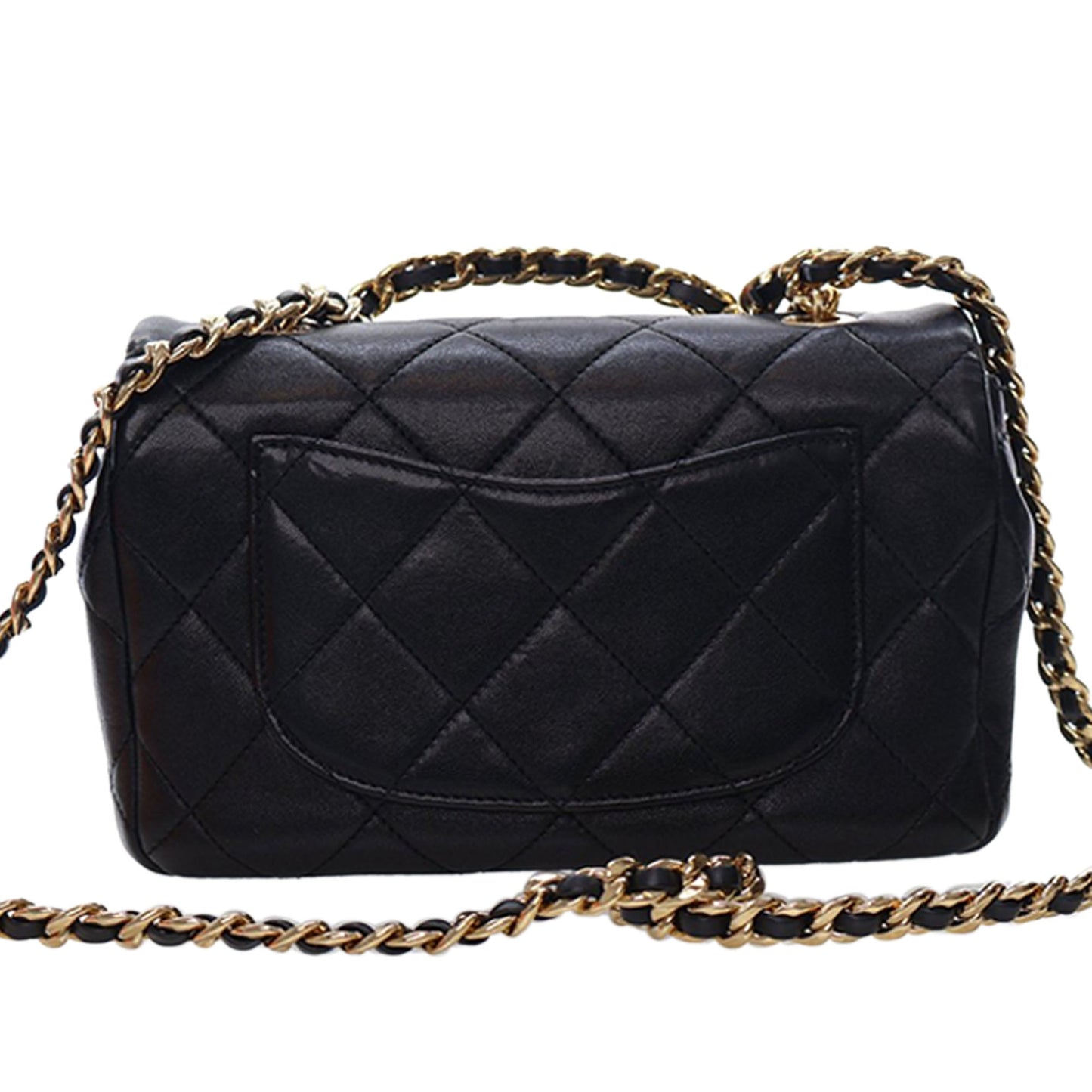 Chanel Small Quilted Lambskin Round Top Handle Flap