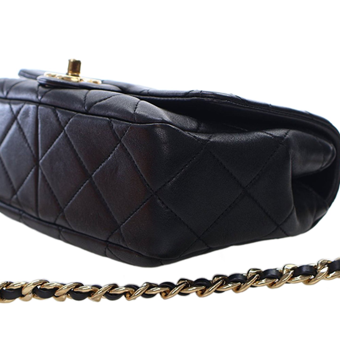 Chanel Small Quilted Lambskin Round Top Handle Flap