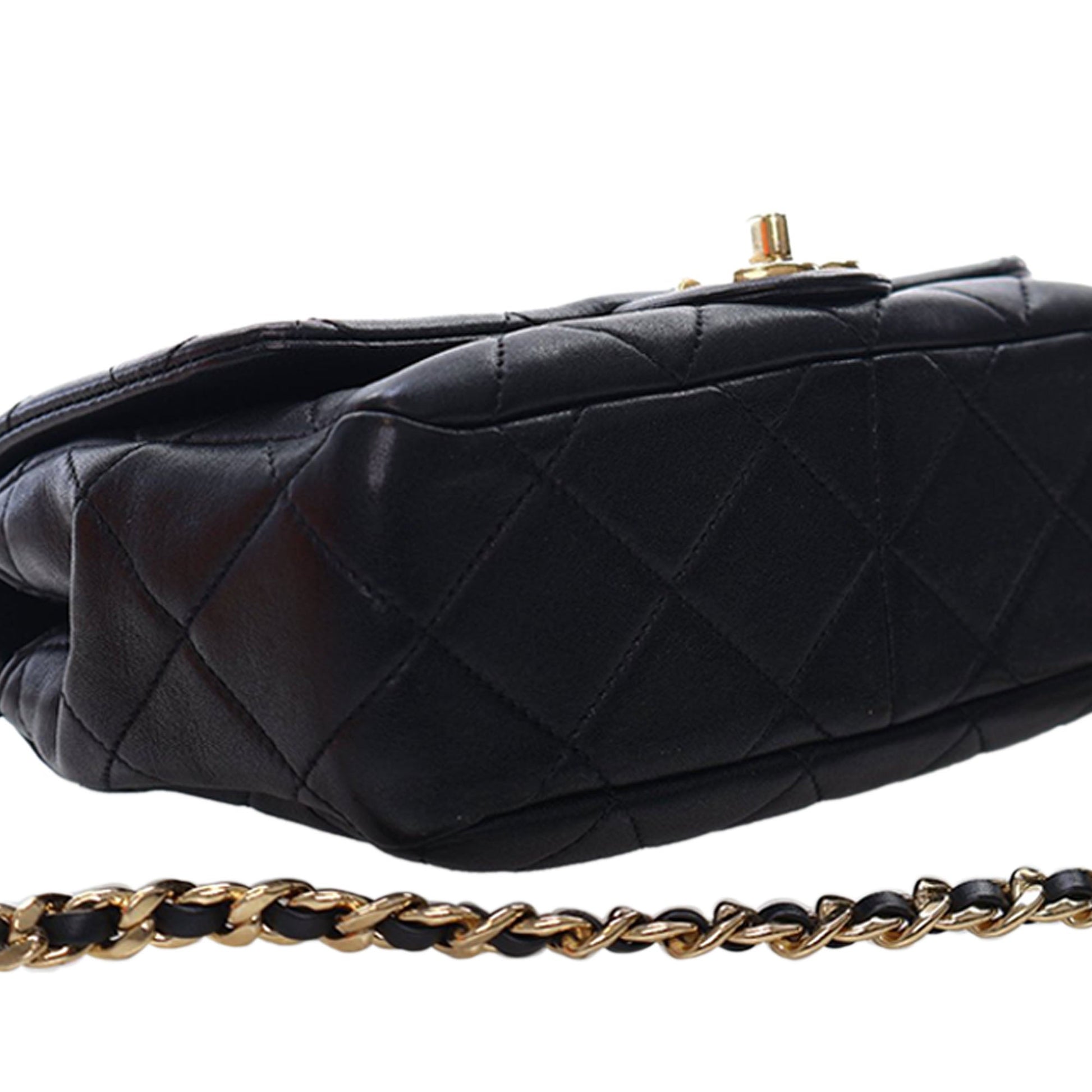 Chanel Small Quilted Lambskin Round Top Handle Flap