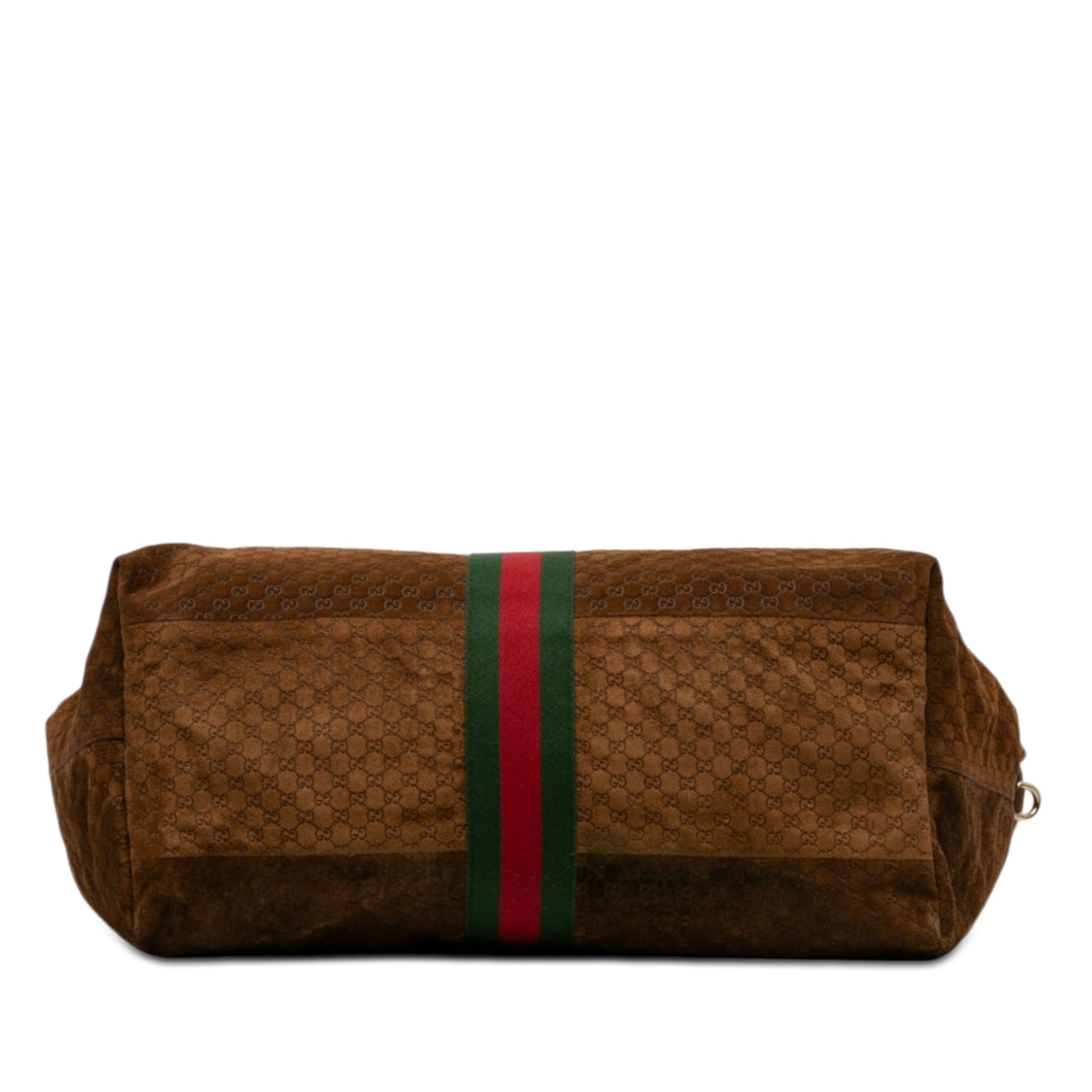 Gucci Large GG Suede Web Giglio Tote