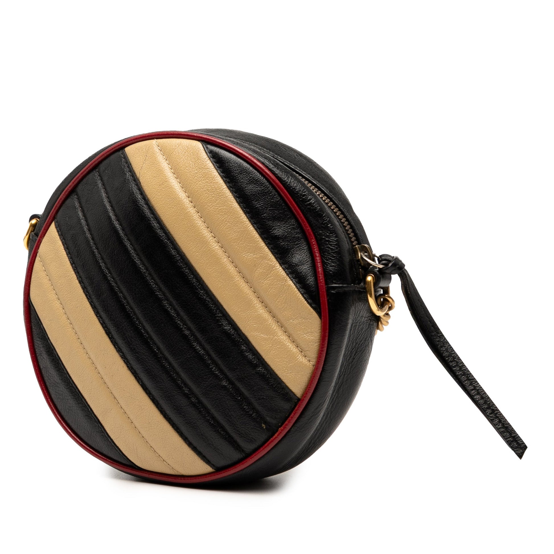 Gucci Mini GG Marmont Matelasse Leather Torchon Round Crossbody