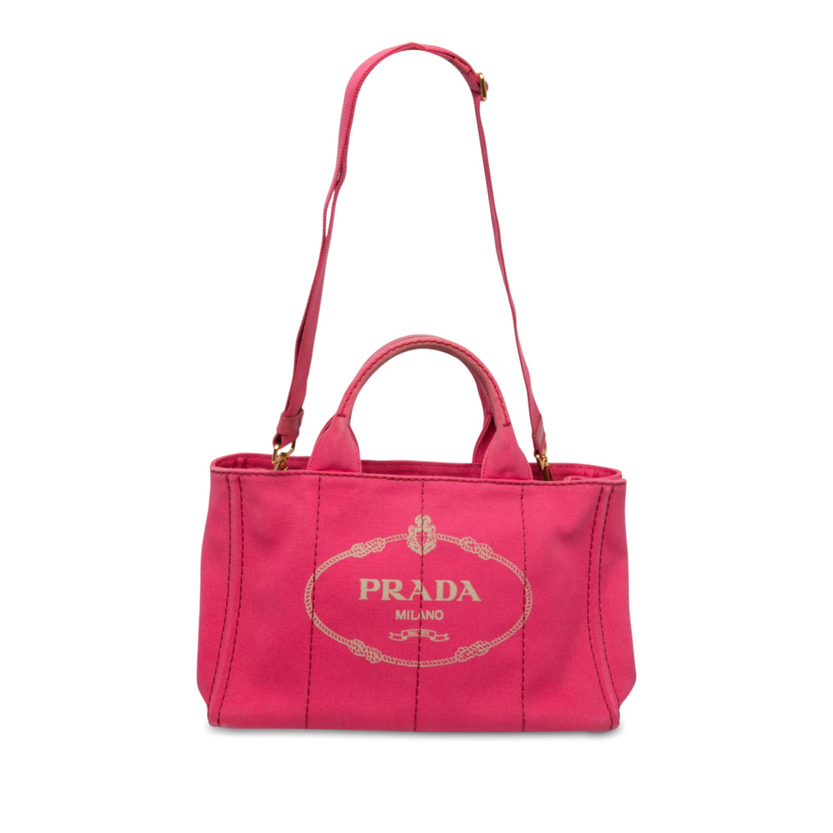 Prada Canvas Canapa Logo Tote