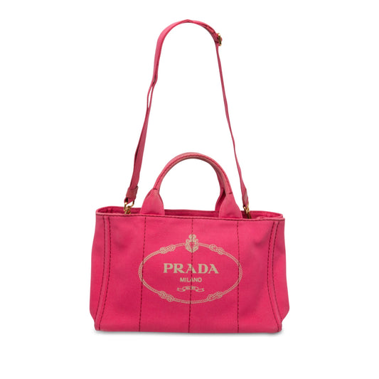 Prada Canvas Canapa Logo Tote