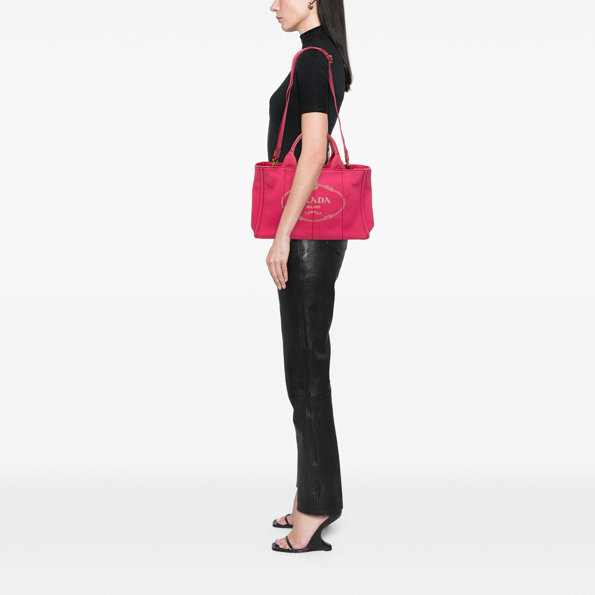 Prada Canvas Canapa Logo Tote