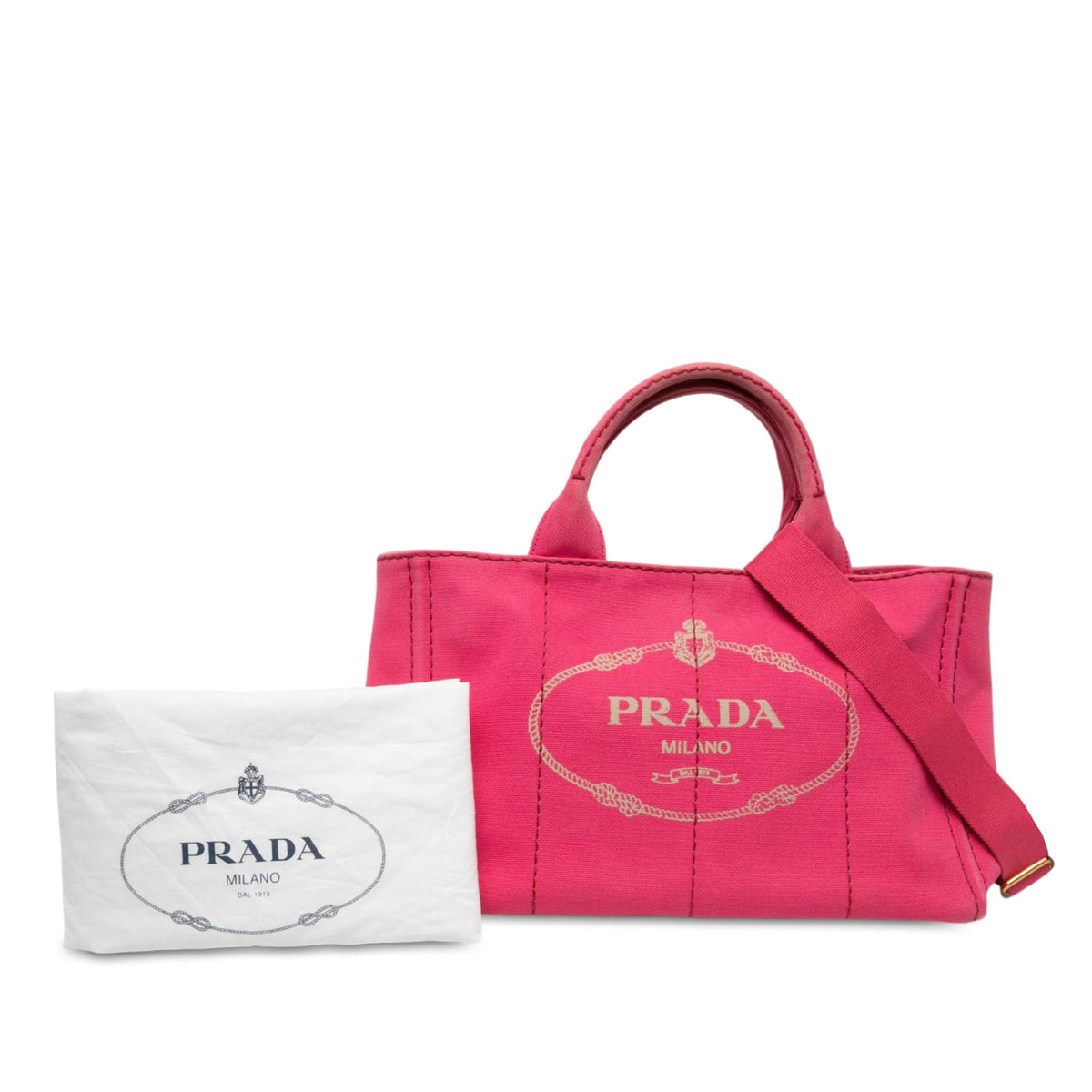 Prada Canvas Canapa Logo Tote