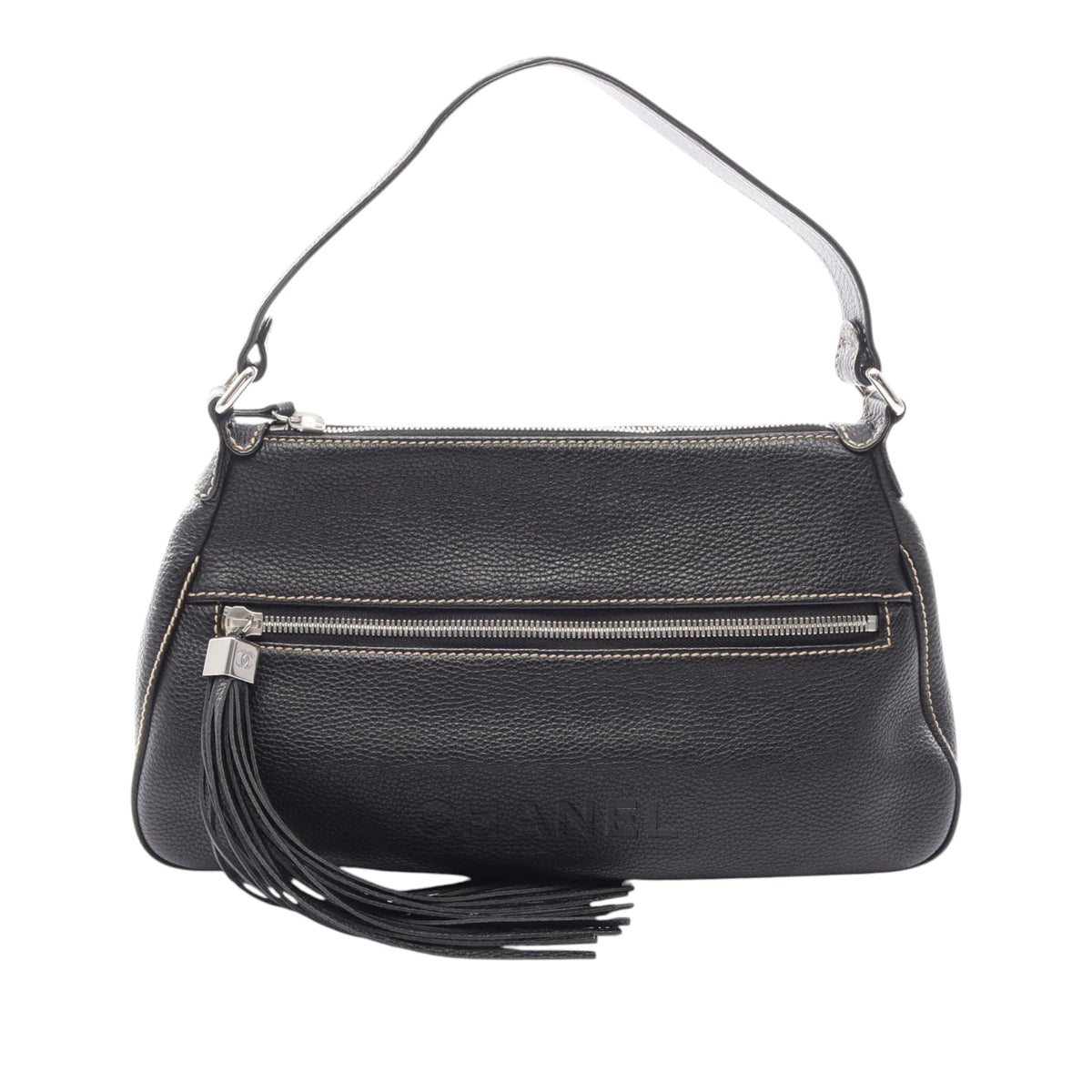 Chanel Calfskin Tassel Shoulder Bag