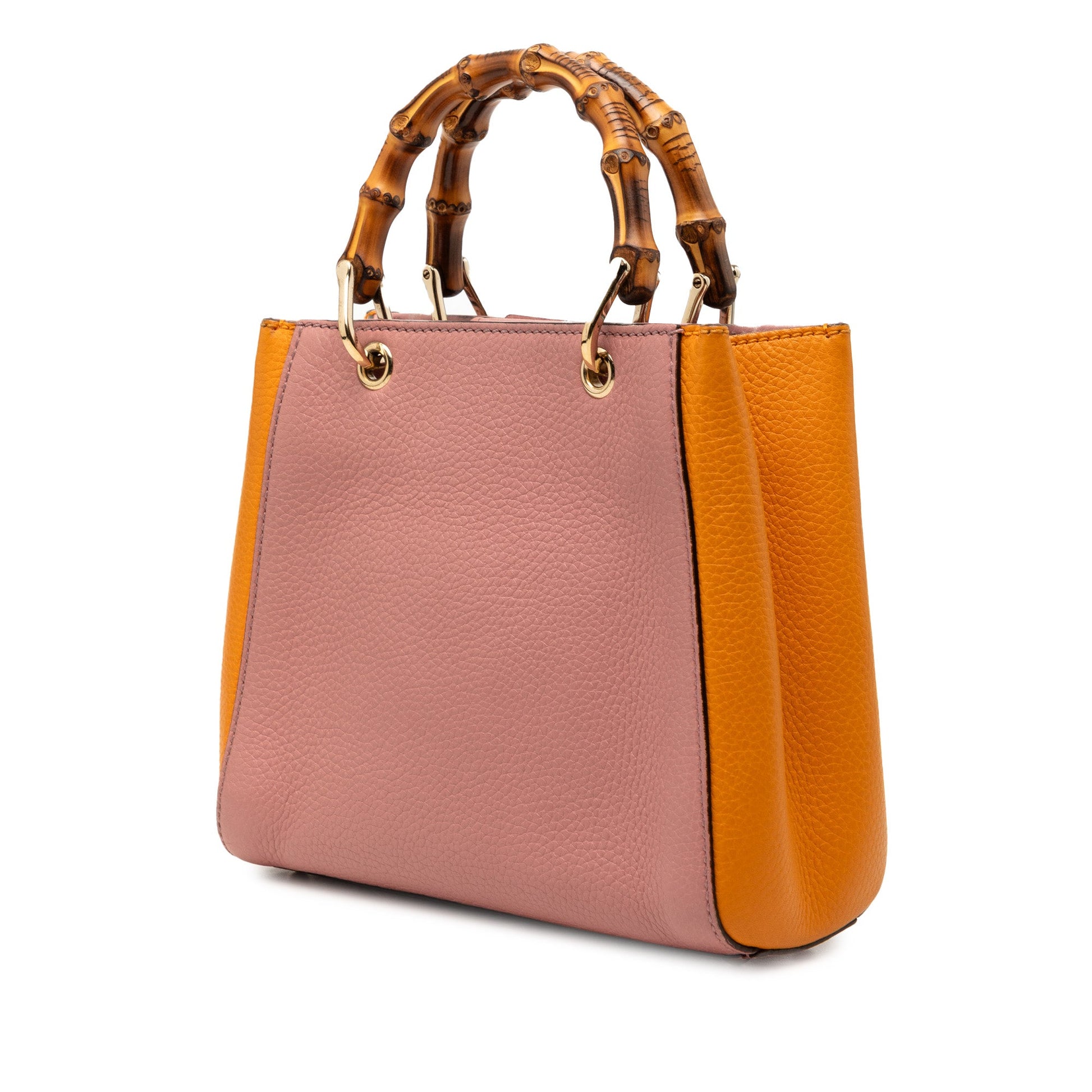 Gucci Mini Bicolor Calfskin Bamboo Shopper Satchel