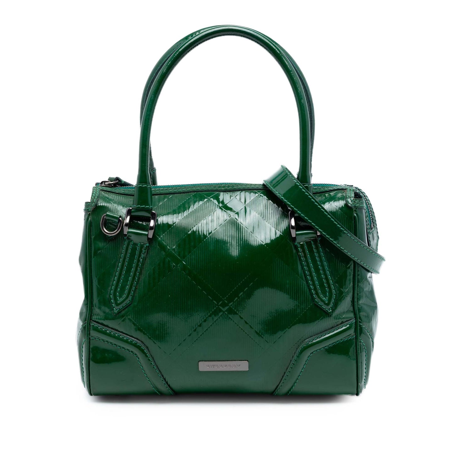 Medium Embossed Patent Anford Satchel