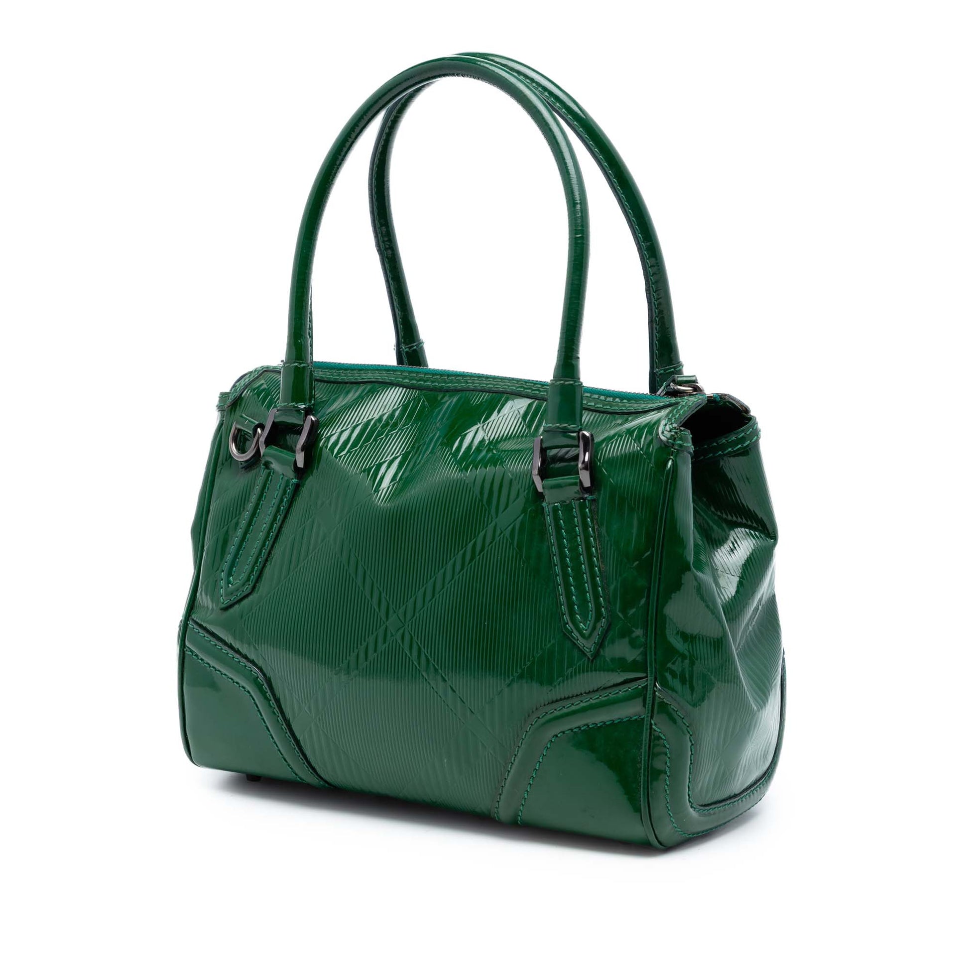 Medium Embossed Patent Anford Satchel