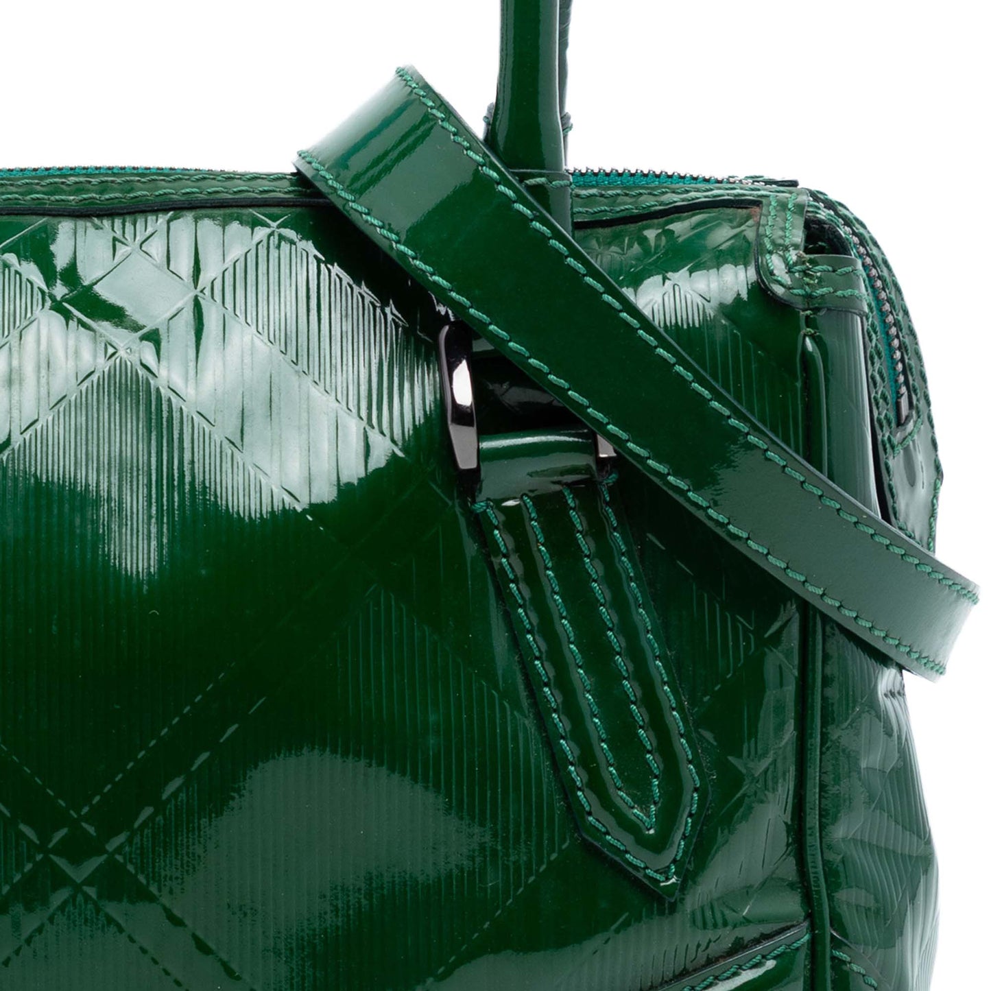 Medium Embossed Patent Anford Satchel