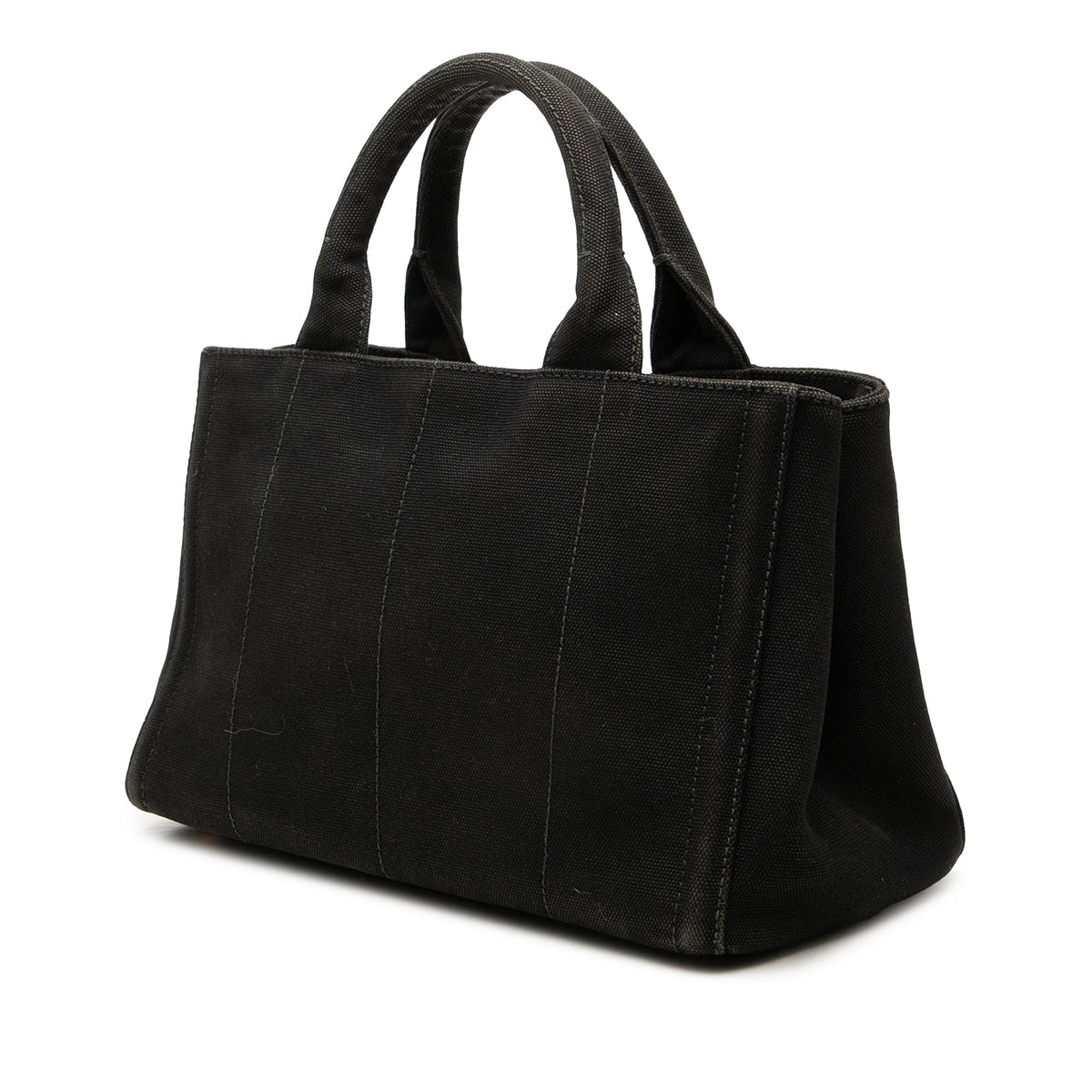 Prada Small Canvas Canapa Bijoux Satchel — Black