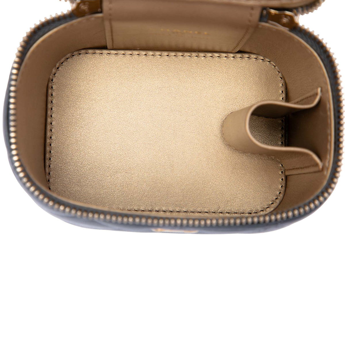 Chanel Mini Quilted Lambskin Trendy CC Vanity Case — Gray