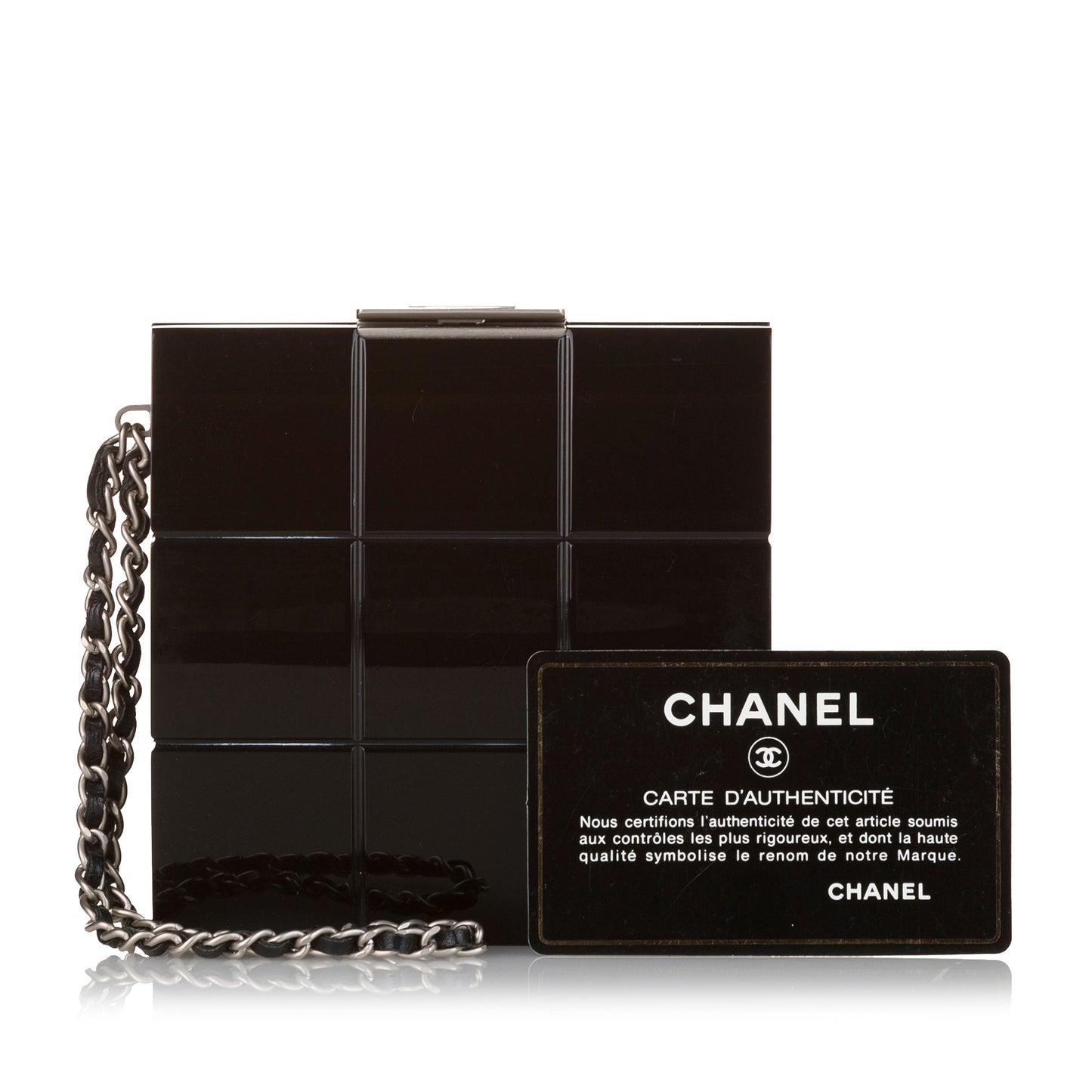 Chanel Choco Bar Lucite Perspex Clutch