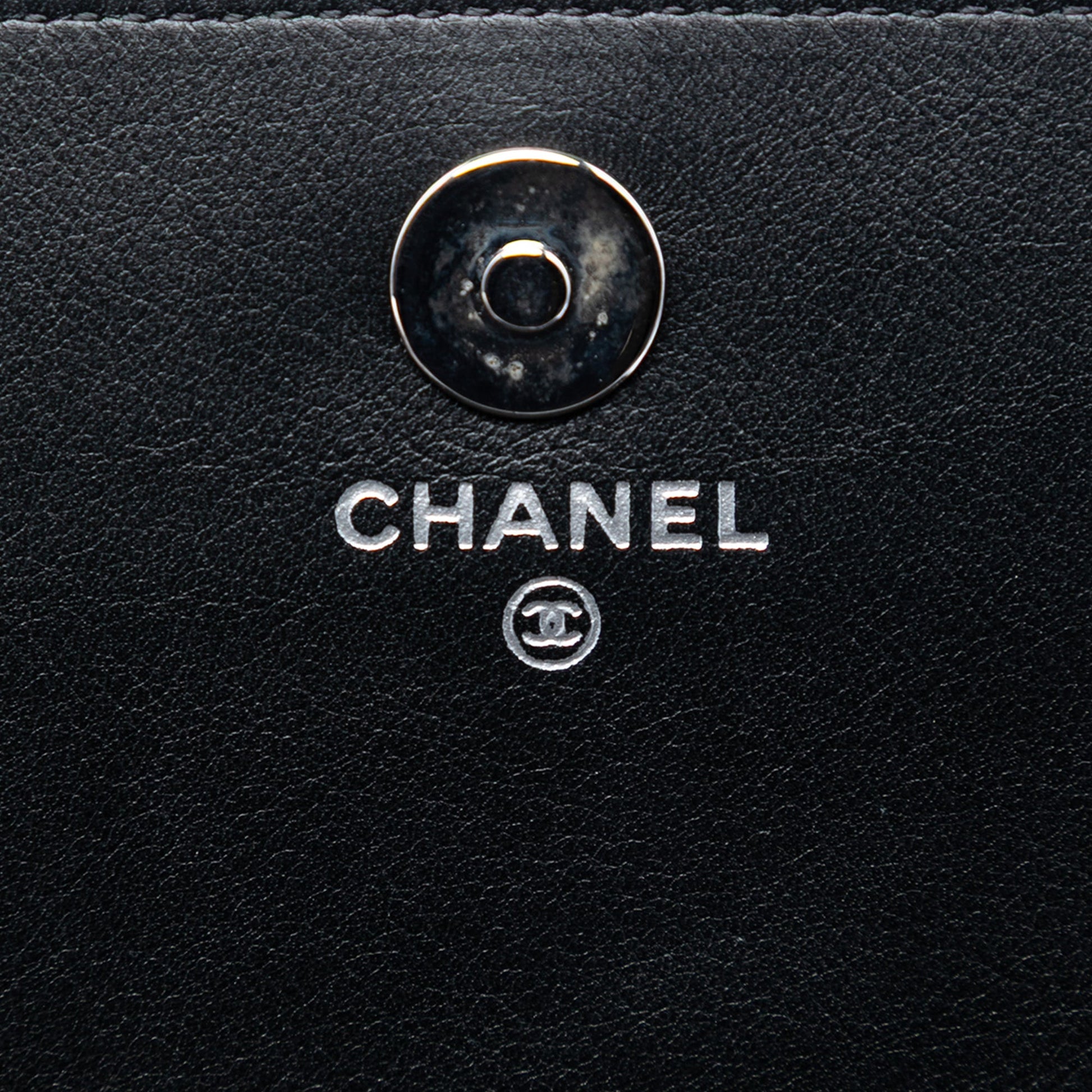 Chanel CC Patent Strass Embellished Wallet On Chain