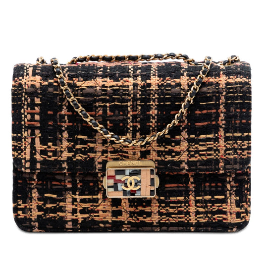 Chanel Medium Quilted Tweed Beauty Lock Flap
