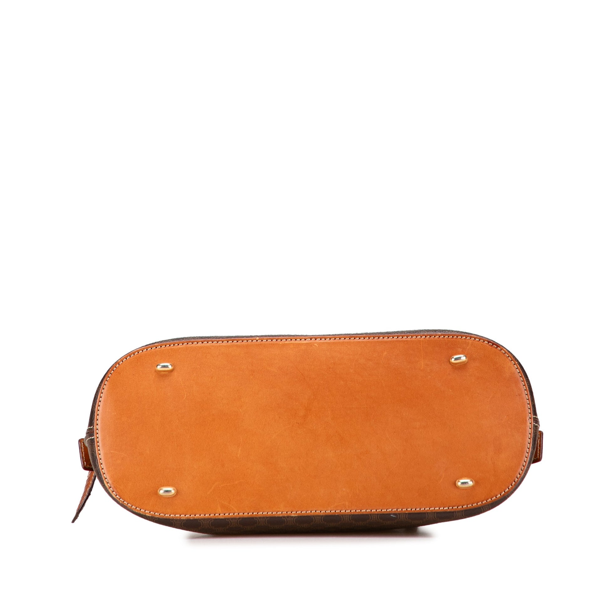Celine Macadam Coated Canvas Dome Satchel