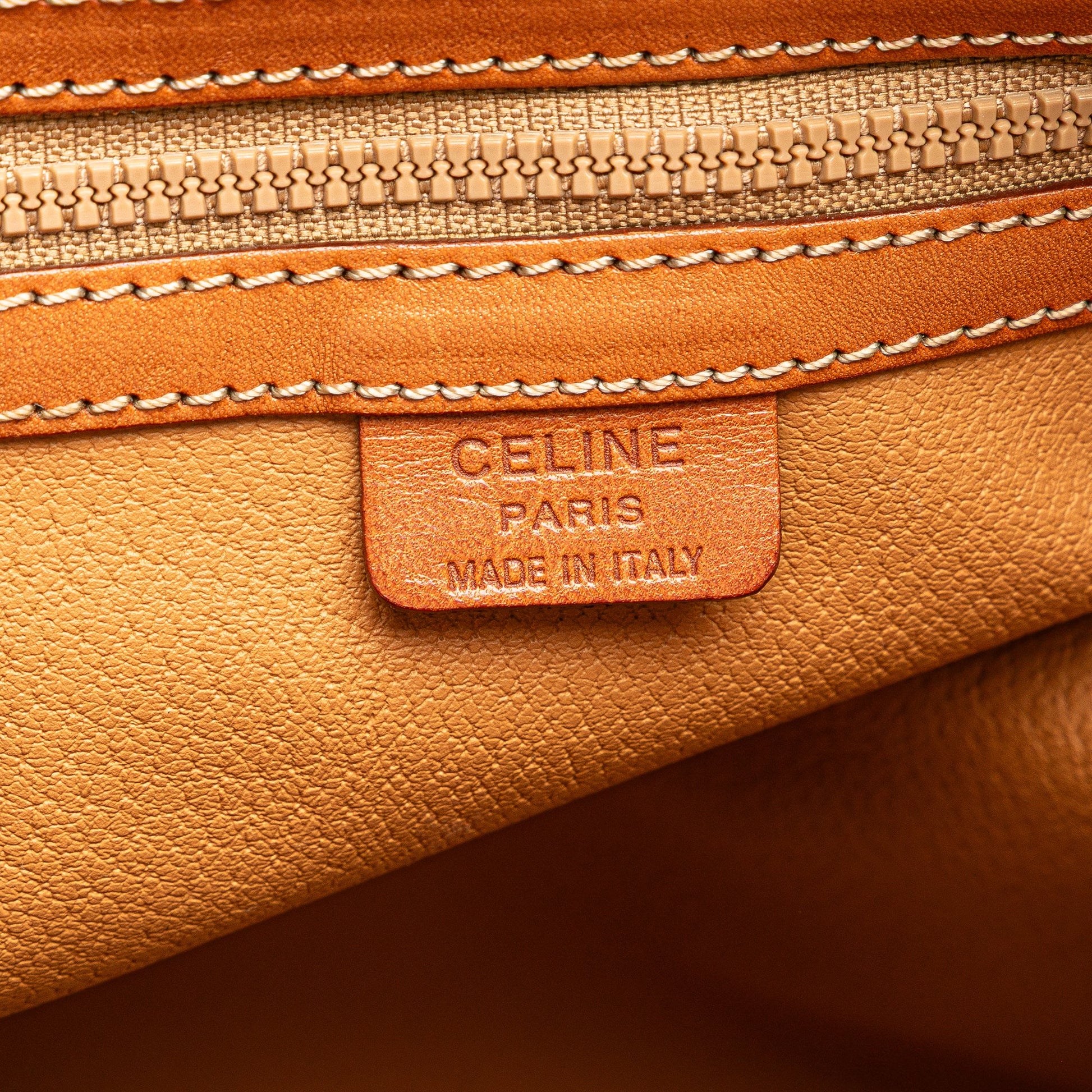 Celine Macadam Coated Canvas Dome Satchel