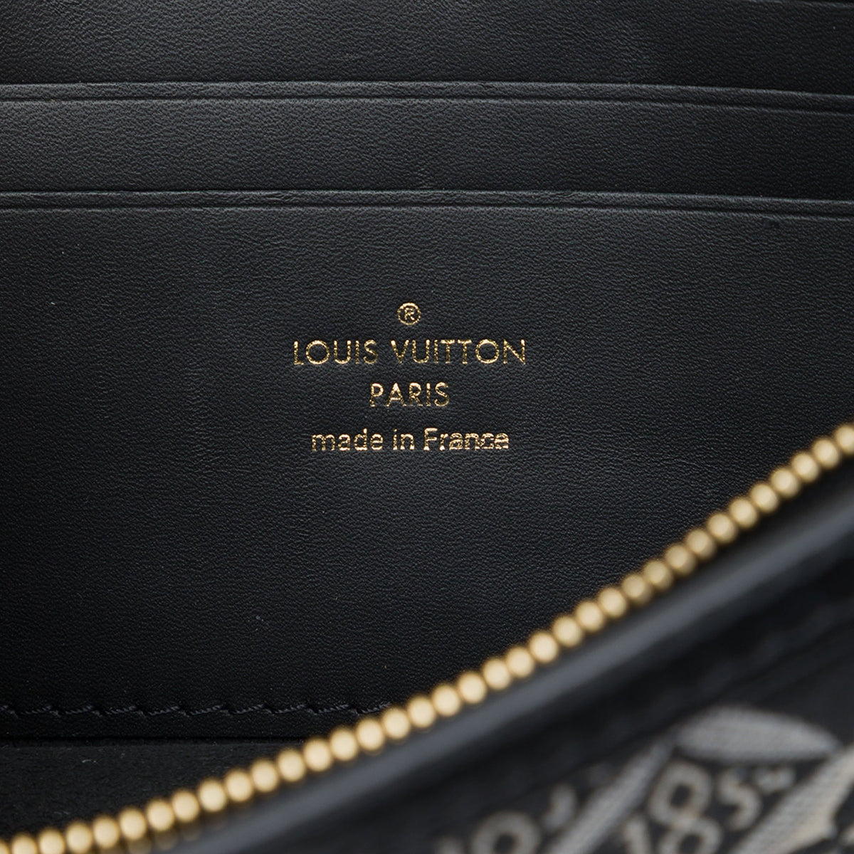 Louis Vuitton Monogram Jacquard Since 1854 Dauphine Chain Wallet — Black