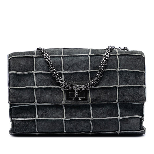 Chanel Identification Suede Patchwork Reissue 2.55 Flap