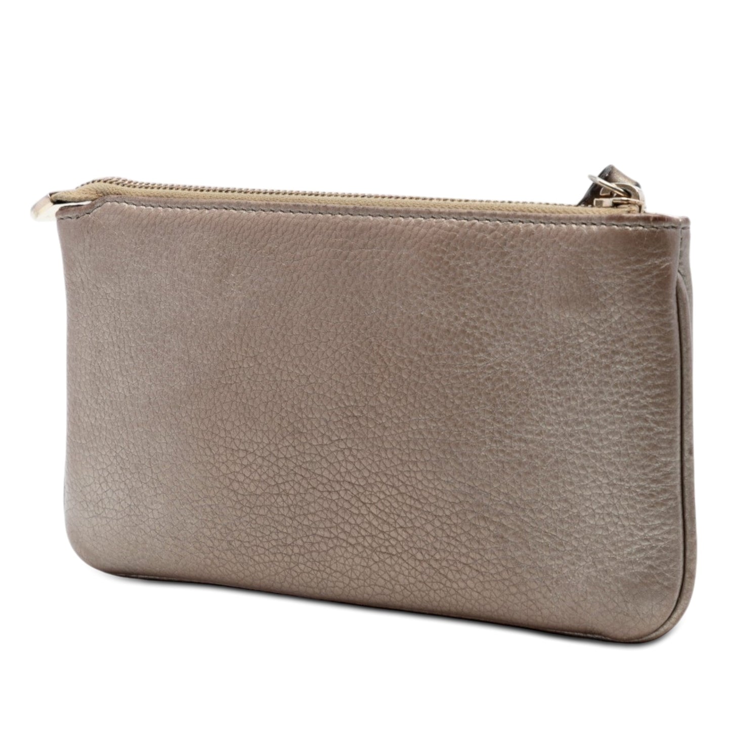 Gucci Metallic Calfskin Soho Wristlet Pouch