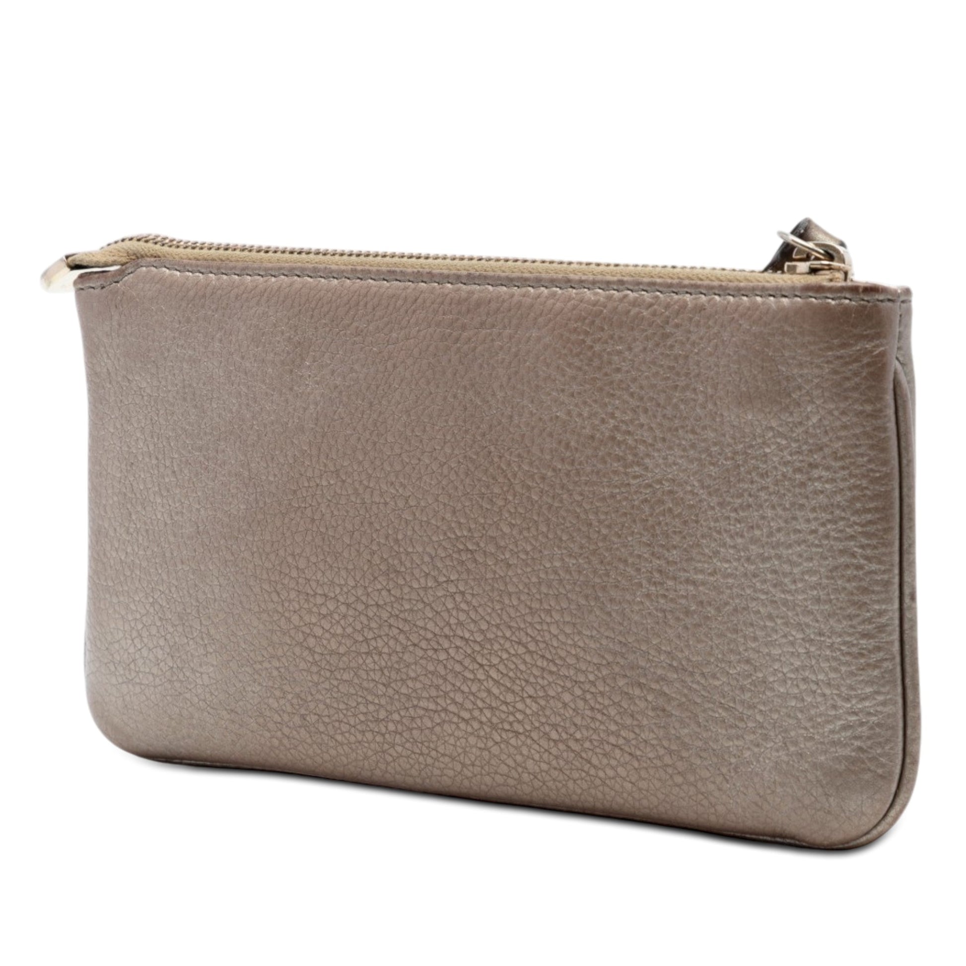 Gucci Metallic Calfskin Soho Wristlet Pouch