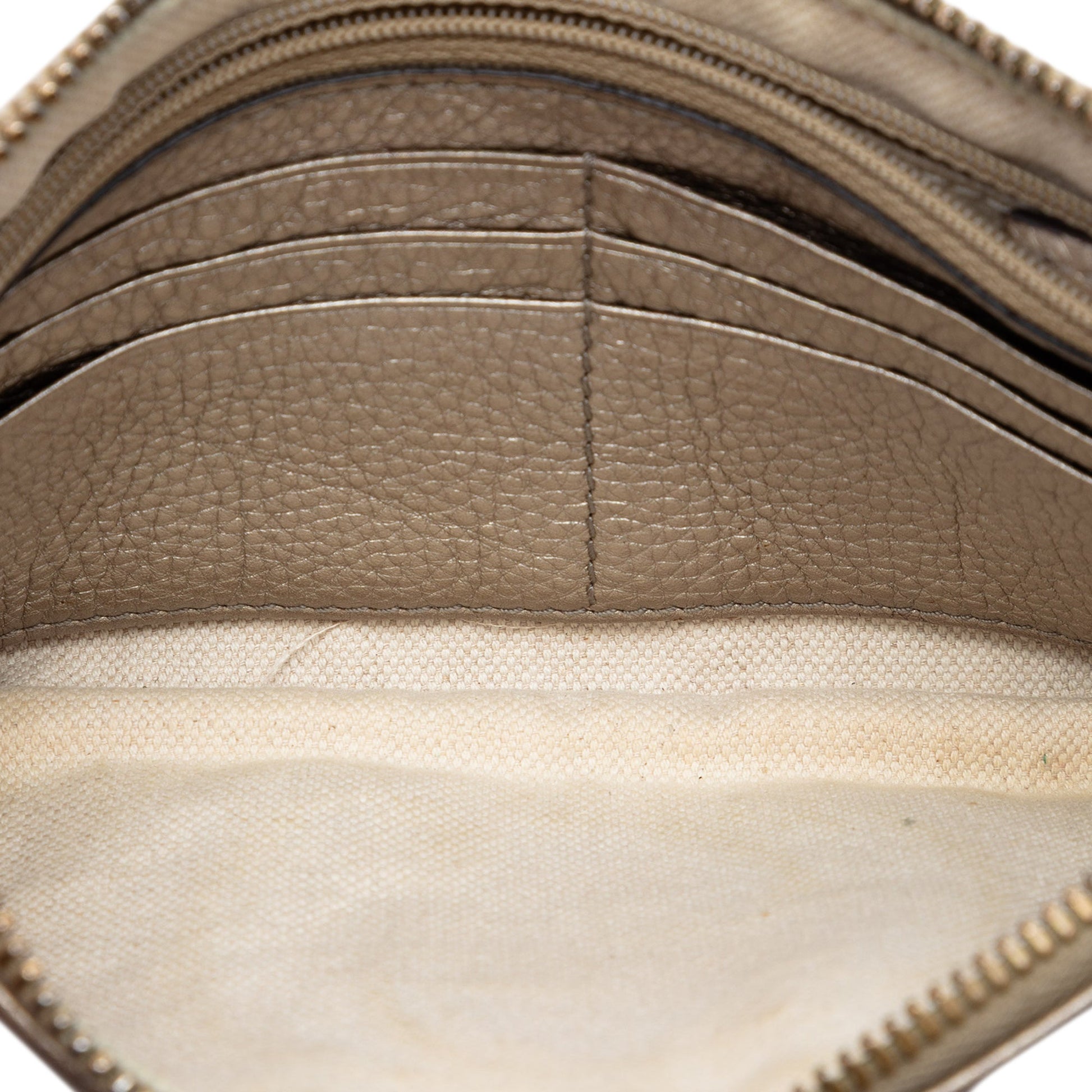 Gucci Metallic Calfskin Soho Wristlet Pouch