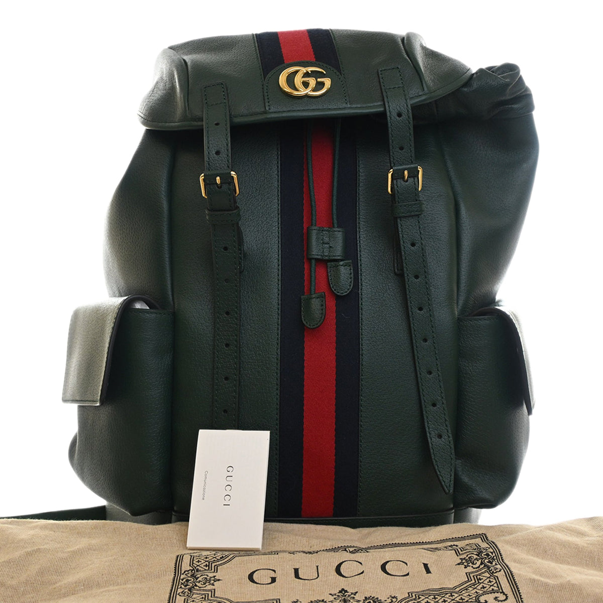 Gucci Large Calfskin Web Ophidia Backpack