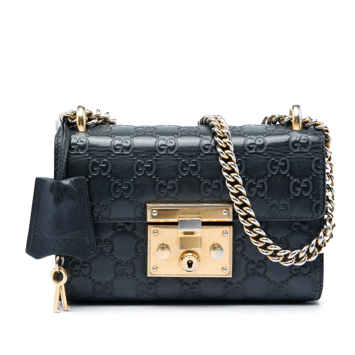 Gucci Small Guccissima Padlock Crossbody