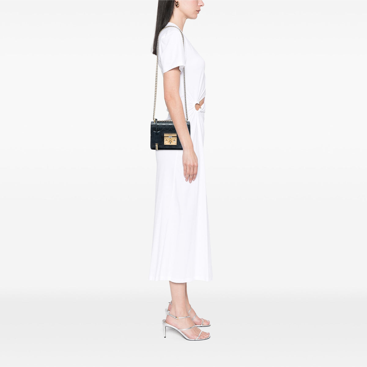 Gucci Small Guccissima Padlock Crossbody