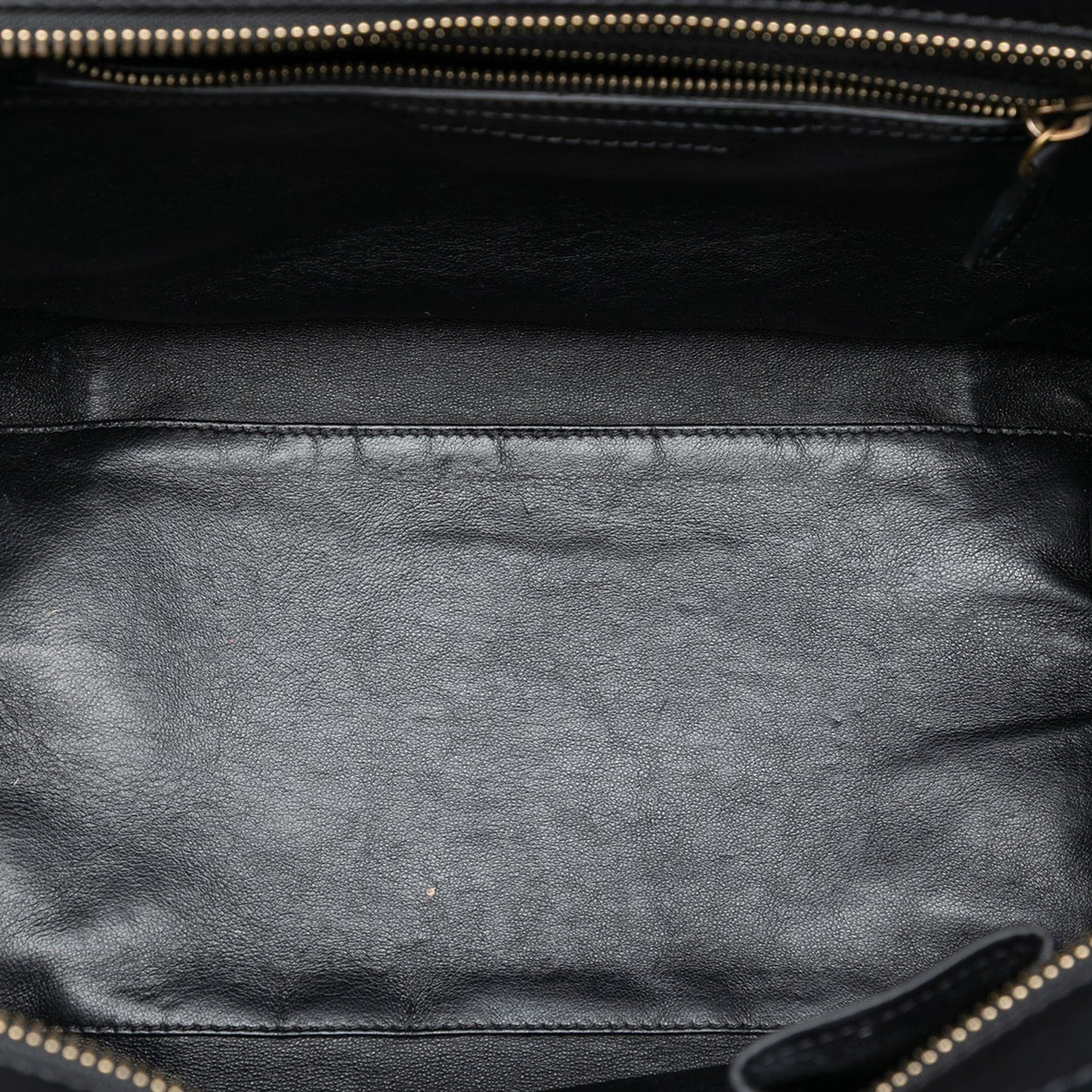 Celine Mini Bicolor Canvas and Leather Luggage Tote