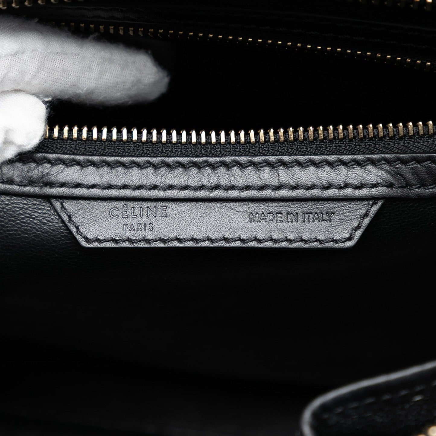 Celine Mini Bicolor Canvas and Leather Luggage Tote