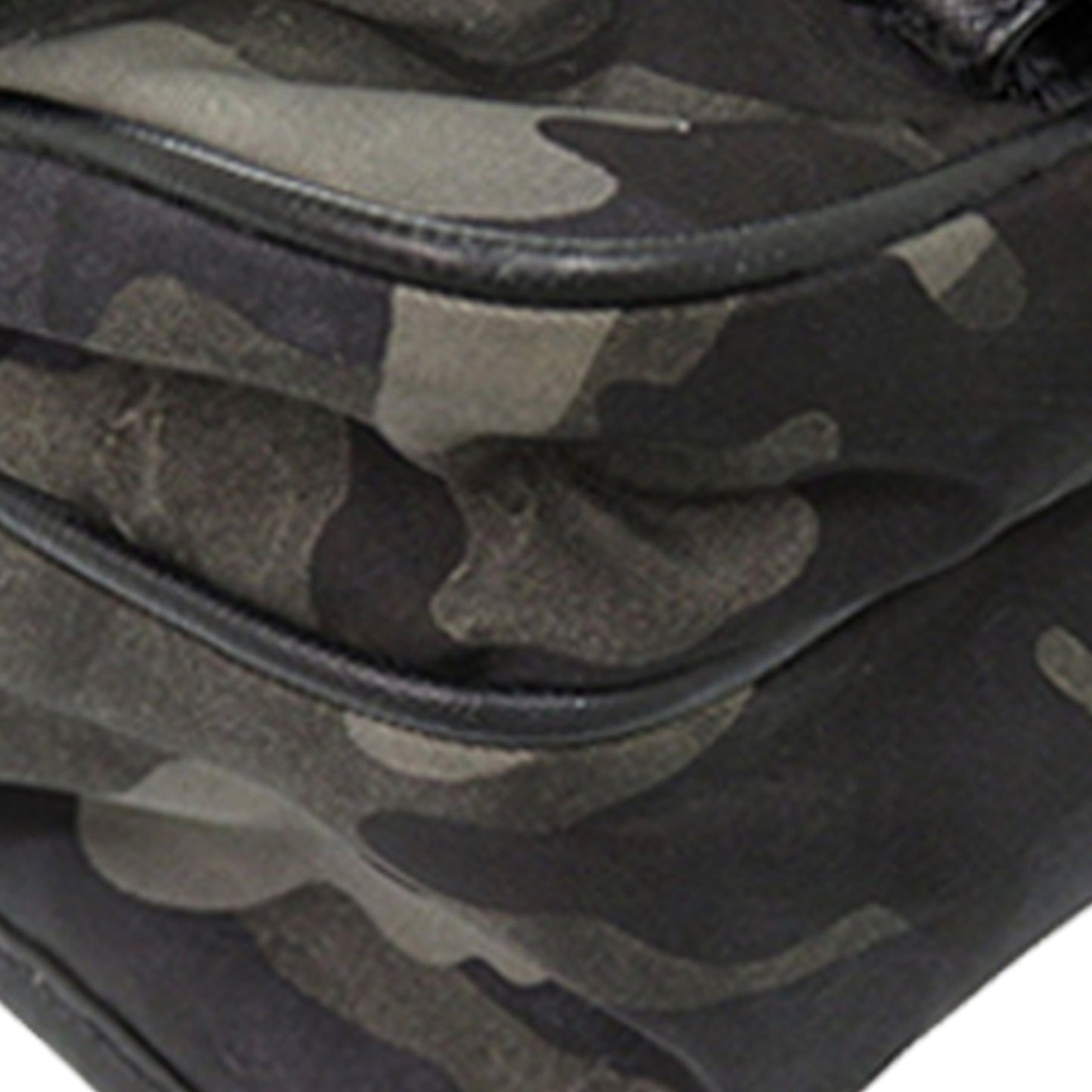 Prada Saffiano Trimmed Tessuto Camouflage Double Buckle Messenger Bag