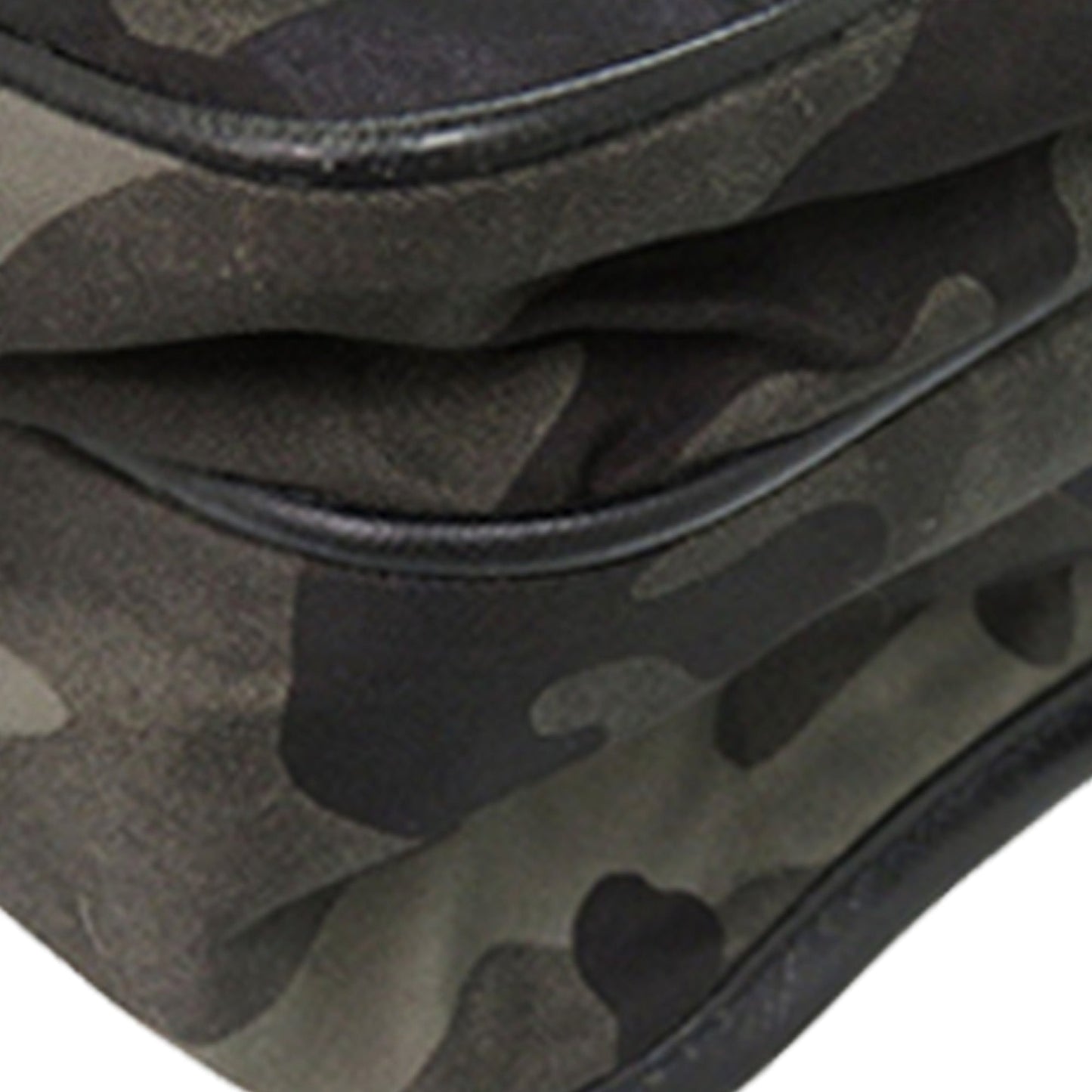 Prada Saffiano Trimmed Tessuto Camouflage Double Buckle Messenger Bag