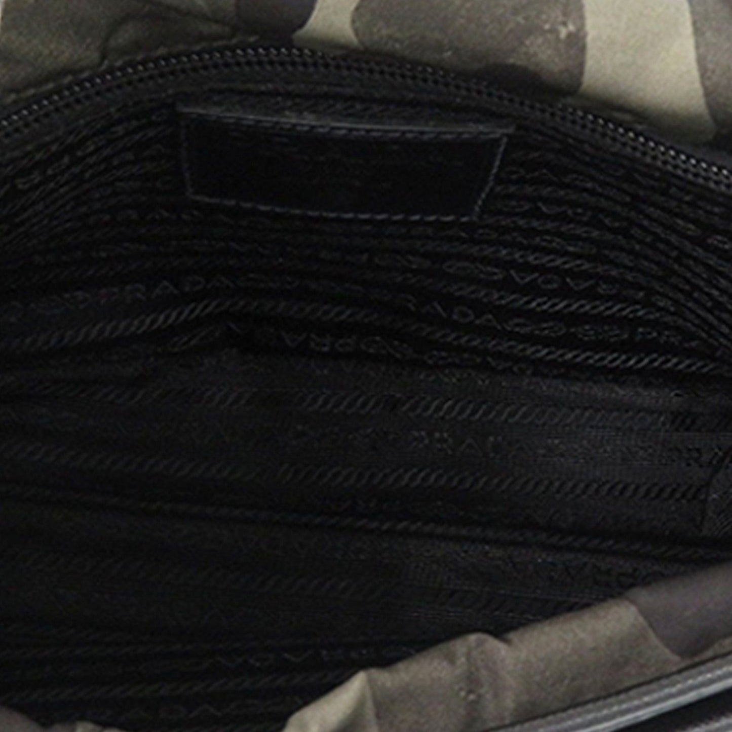 Prada Saffiano Trimmed Tessuto Camouflage Double Buckle Messenger Bag