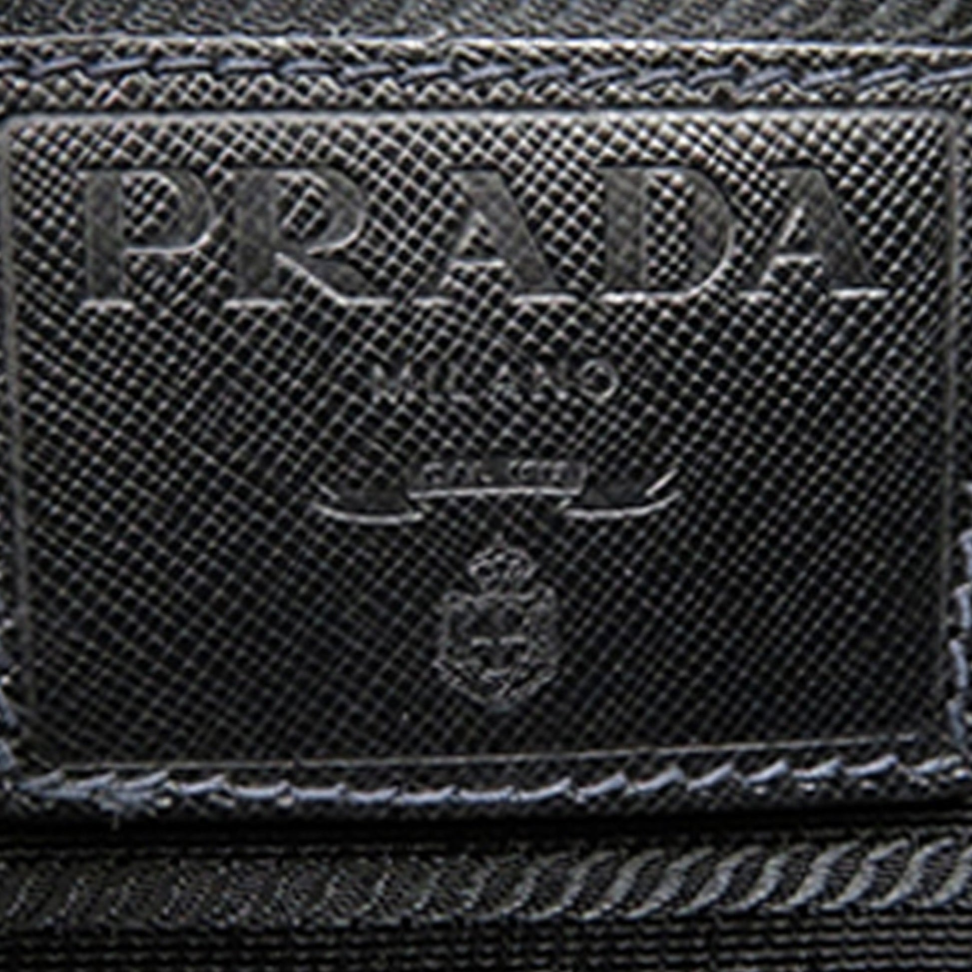 Prada Saffiano Trimmed Tessuto Camouflage Double Buckle Messenger Bag