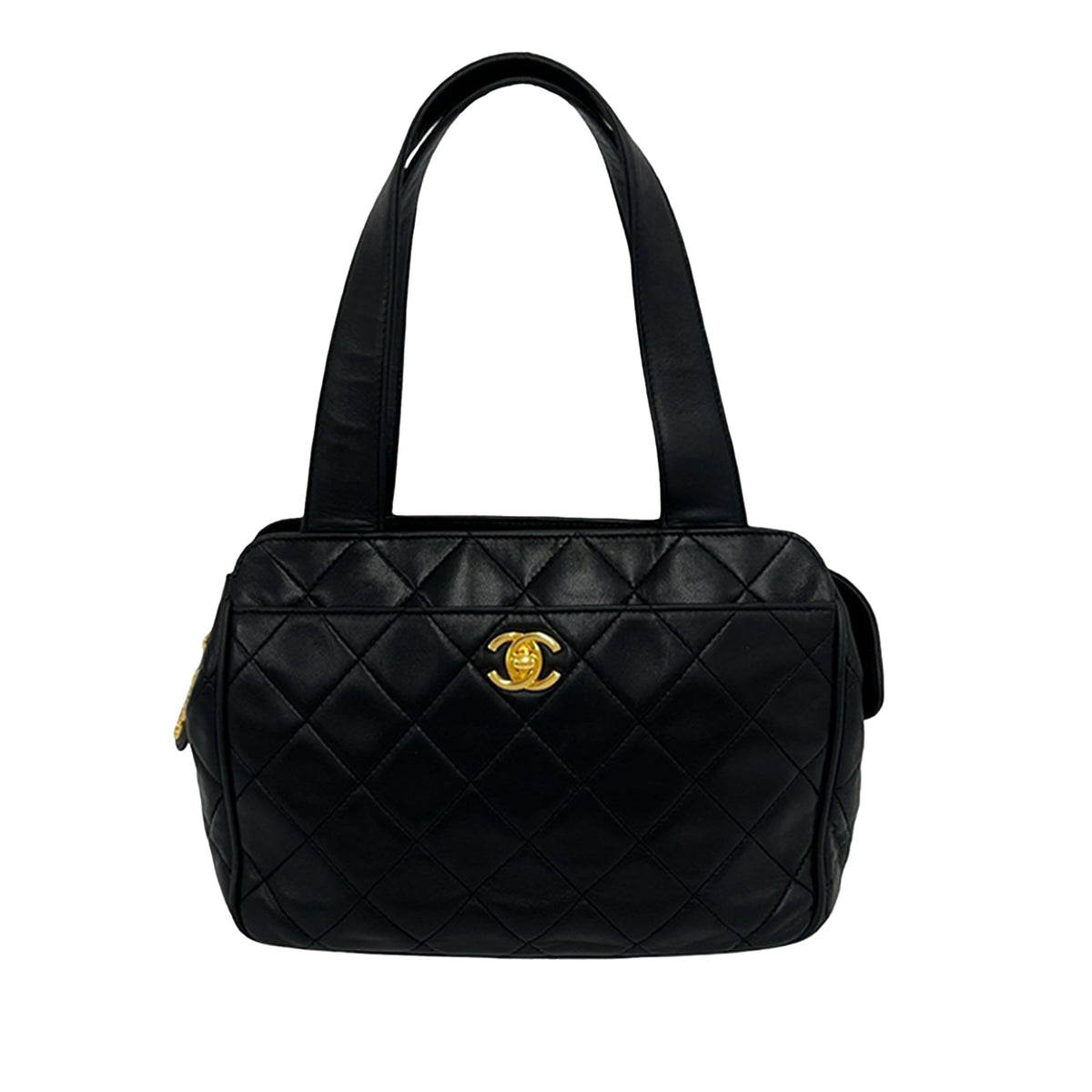 Chanel CC Quilted Lambskin Handbag